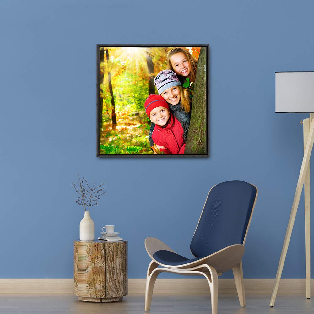 Wall26 Framed Custom Canvas Wall Art For Living Room, Bedroom Canvas Prints For Home Decoration Ready To Hang - 16''X16'', Black