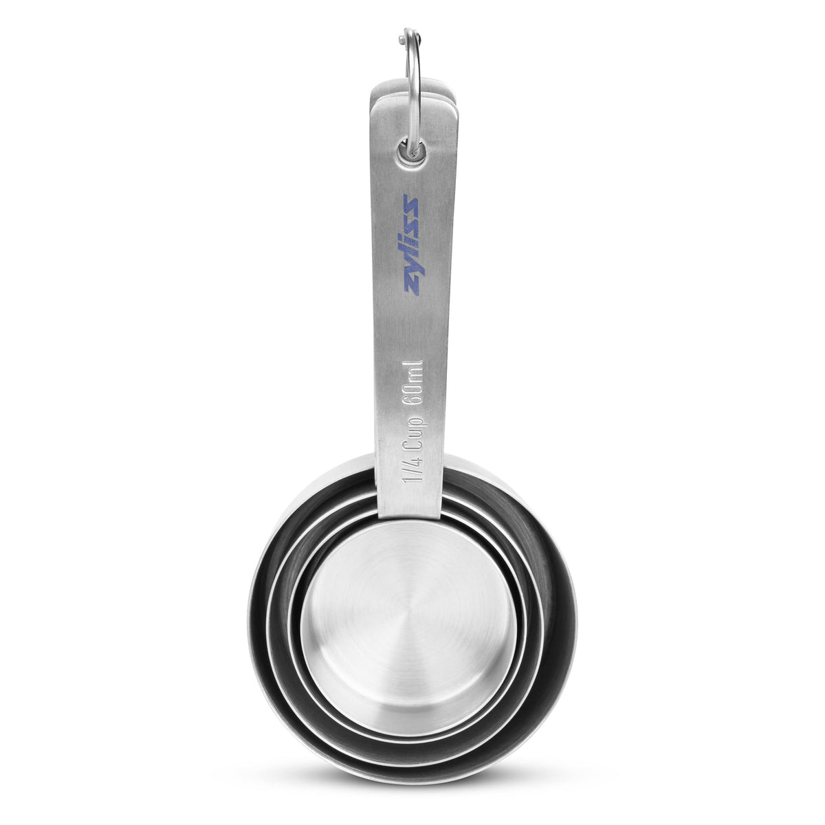 Zyliss Premium Stainless Steel Measuring Cups - Stainless Steel Measuring Cup Set - Dry Ingredient Nesting Measuring Cups - Prem