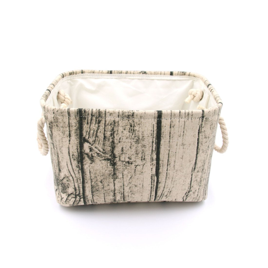 Jacone Stylish Tree Stump Design Rectangular Storage Baskets Durable Fabric Washable Storage Bins Organizers With Rope Handles,