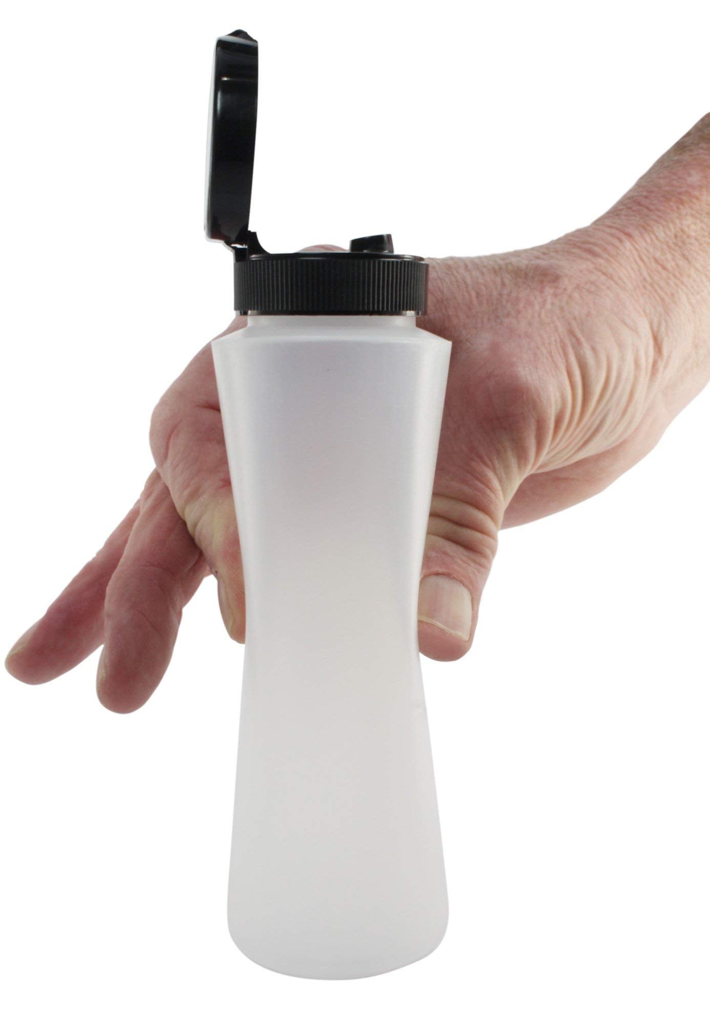 Pinnacle Mercantile Easy Squeeze Plastic Condiment Bottles With Black Flip Top Cap 8 Oz Empty Set 6