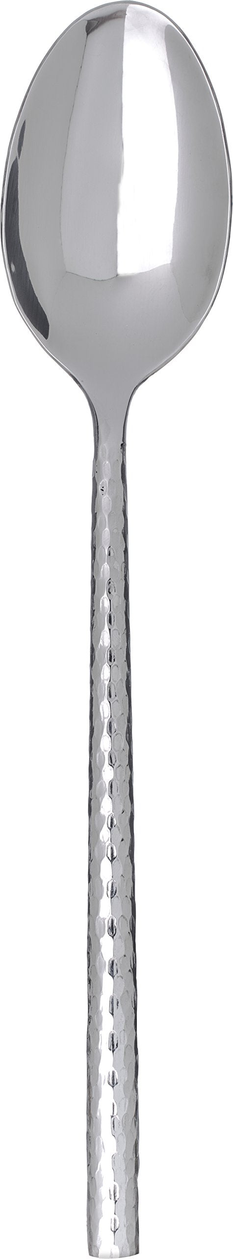 Carlisle FoodService Products Hammered Stainless Steel Serving Spoon, 12", Red, Model 60200-E, 1 Count