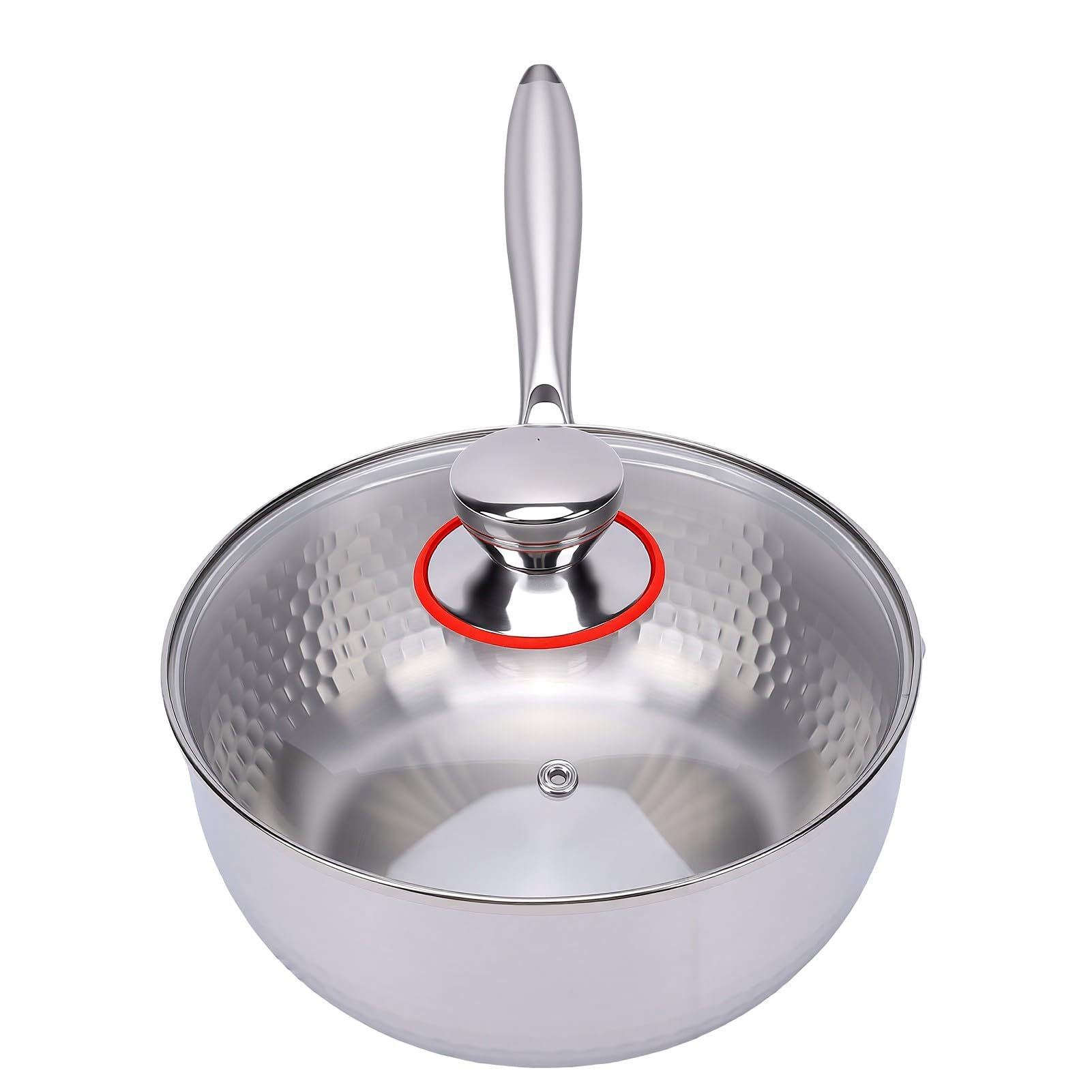 Jenivaint Dishwasher Safe Stainless Steel Saucepan for Meal Prep