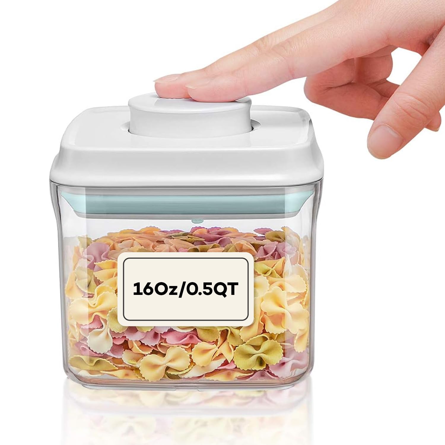 Bop Top Airtight Food Storage Containers with Lid 16 oz | Kitchen Canister Sets | Air Tight Pantry Container | Pop Top Dry Food 