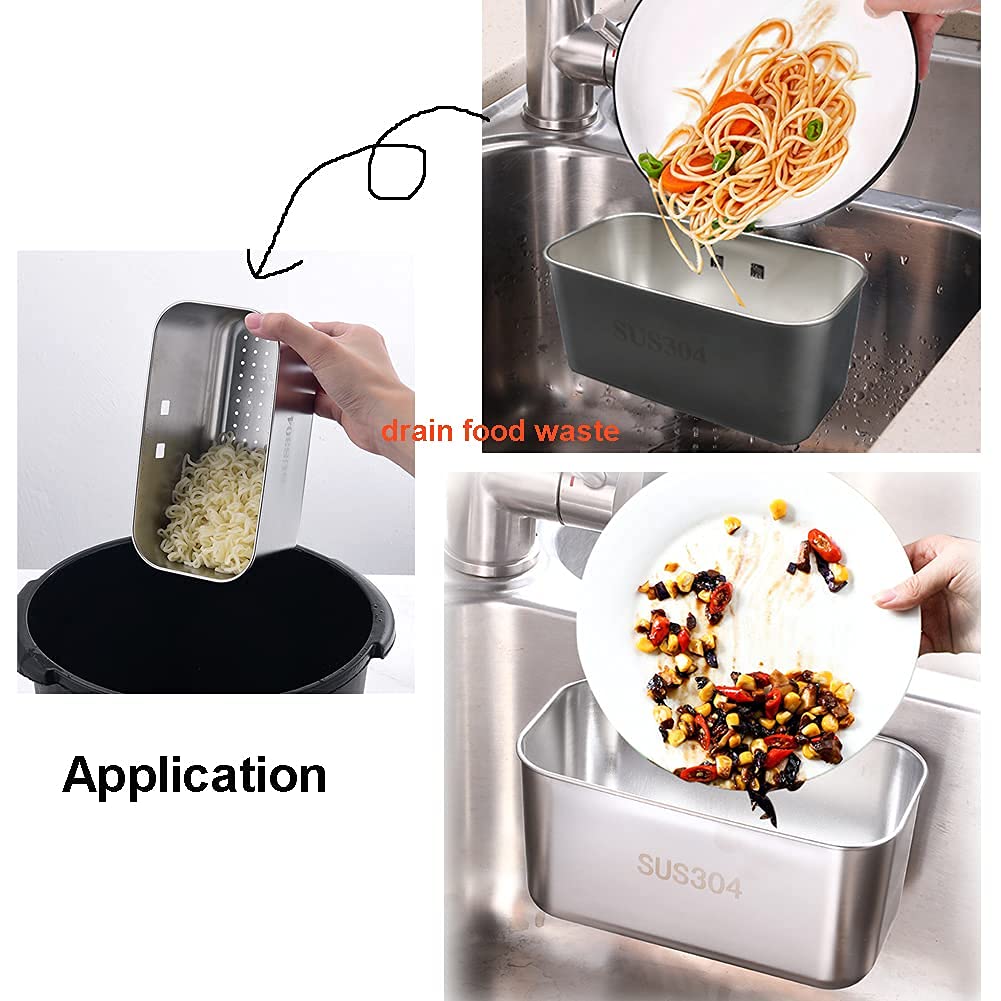 Stainless Steel Sink Strainer Kitchen Food Catcher Sink Strainer Basket For Filter Kitchen Waste And Wash Vegetables Fruits