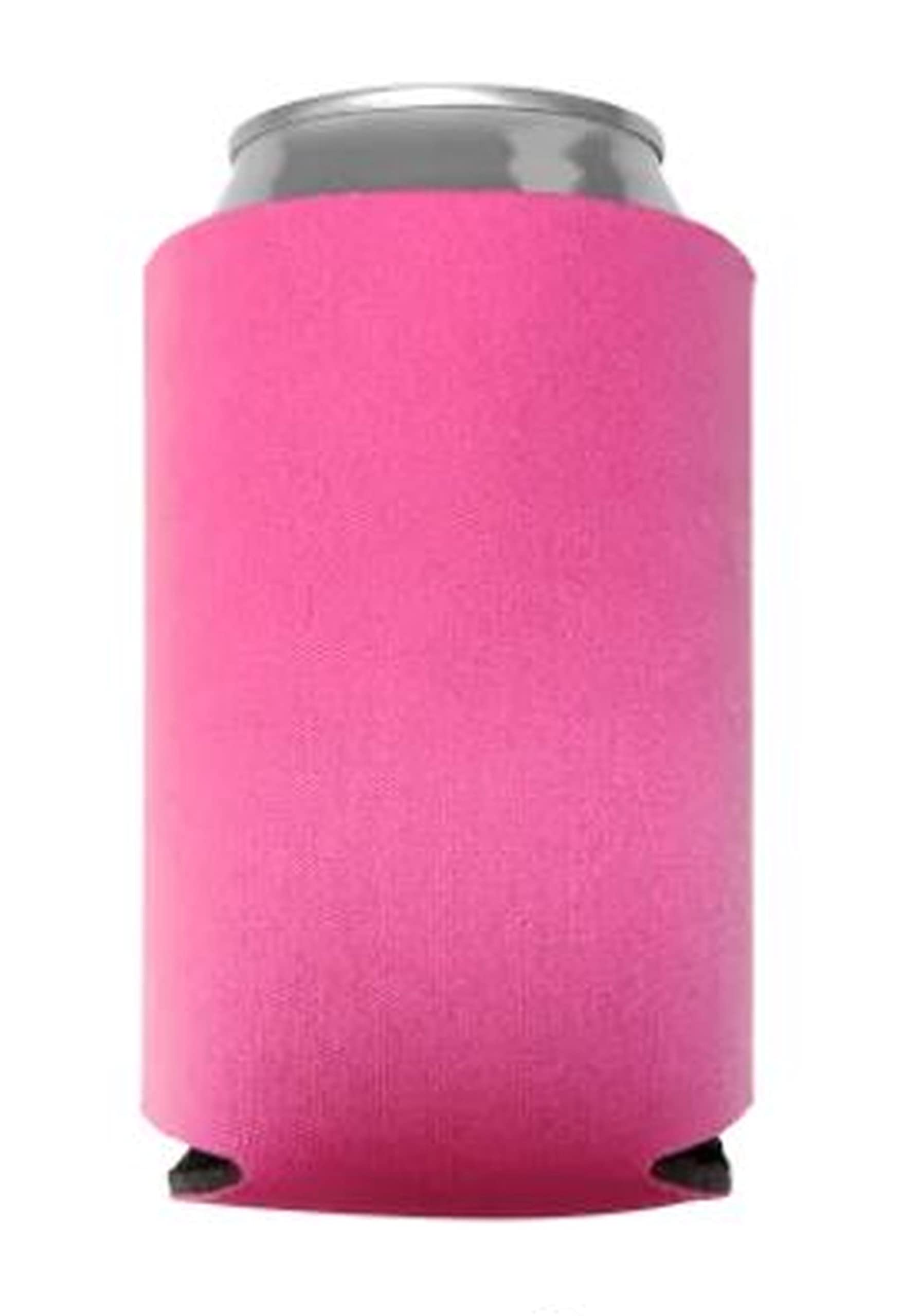 Can Cooler Sleeves Blank Poly Foam - Collapsible Diy Customizable For Parties Weddings Bulk (50, Pink)