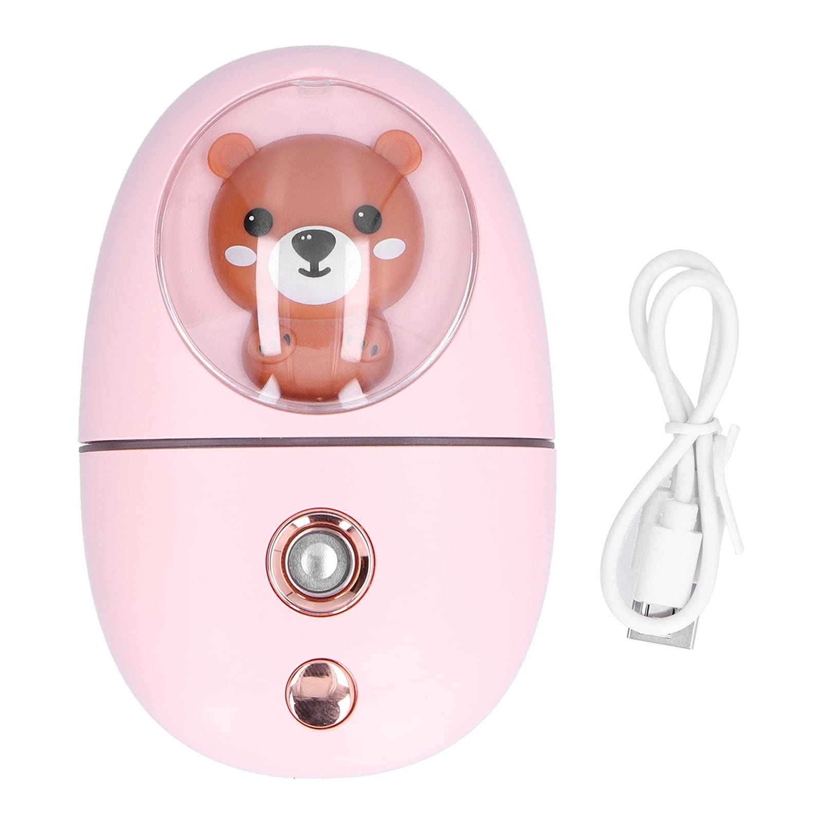 Blaihild Mist Sprayer Pink Portable Moisturizer 35ml Water Tank 200mAh Battery Fine Mist Hydration for Dry Skin Airplane Office,