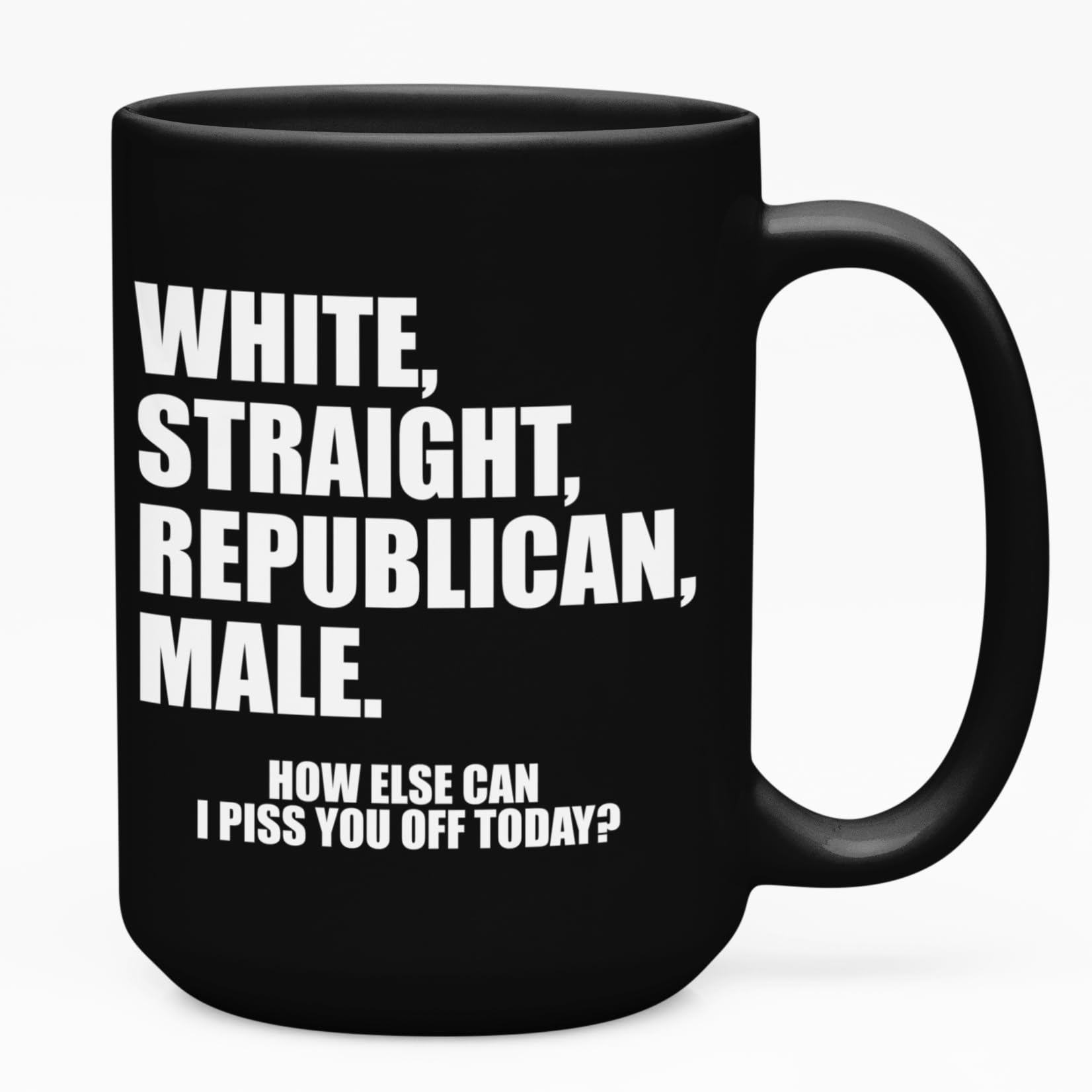 White Straight Republican Male Funny Coffee Mugs for Men | Conservative Gifts for Men  Mens Coffee Mug | Republican Gifts for G