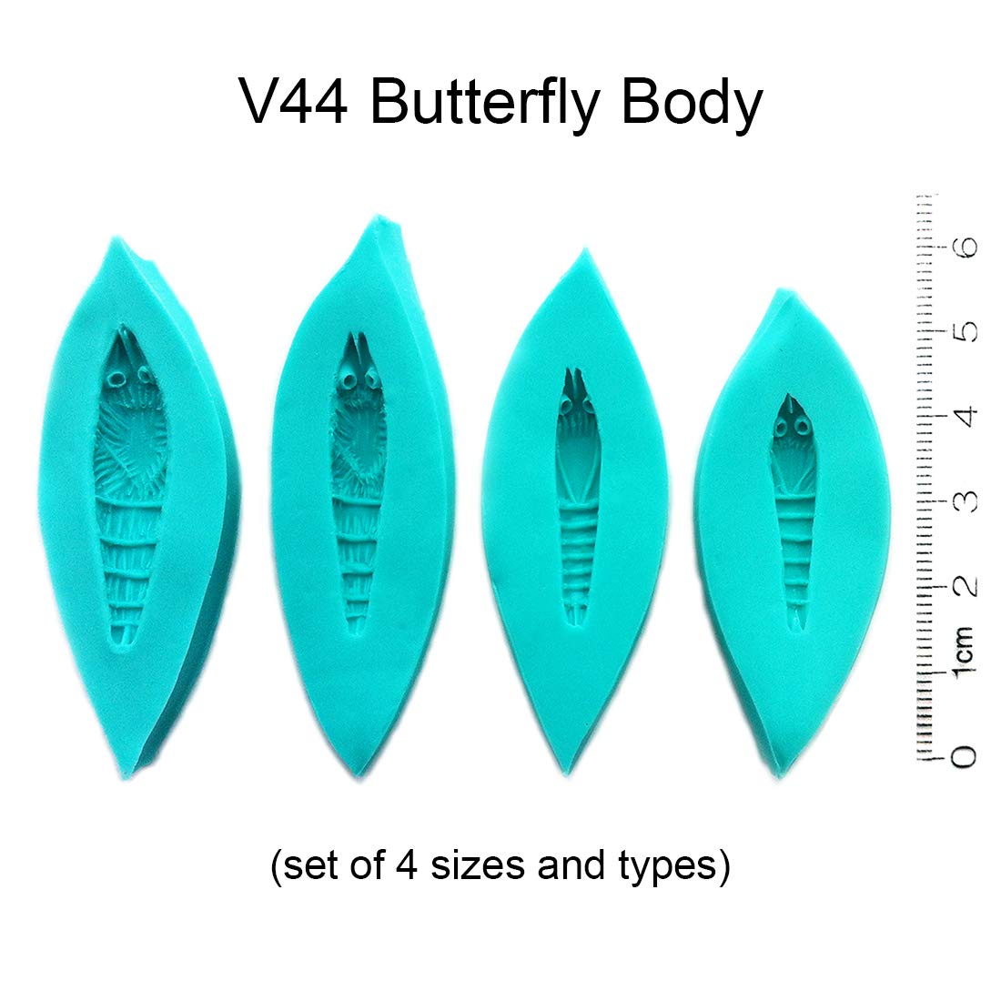 Butterfly Body Silicone Molds (Set Of 4 Types) By Wsa