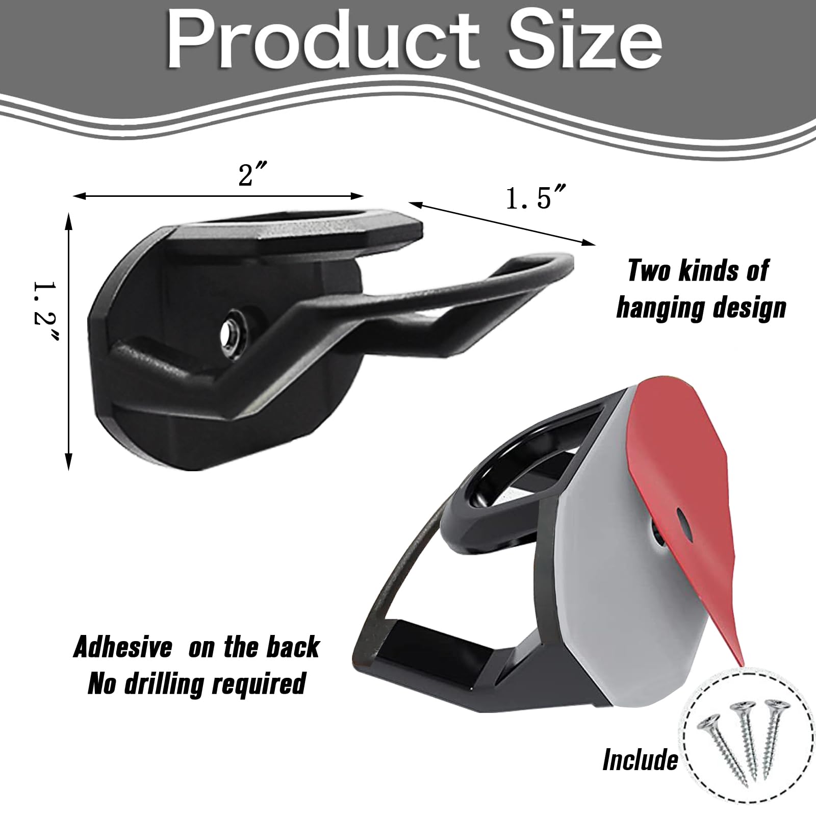 Ruipbote 24 Pack Adhesive Hat Hooks For Wall,Hat Rack For Baseball Caps, Hat Hangers For Wall, No Drilling,Upgraded Adhesive Hat