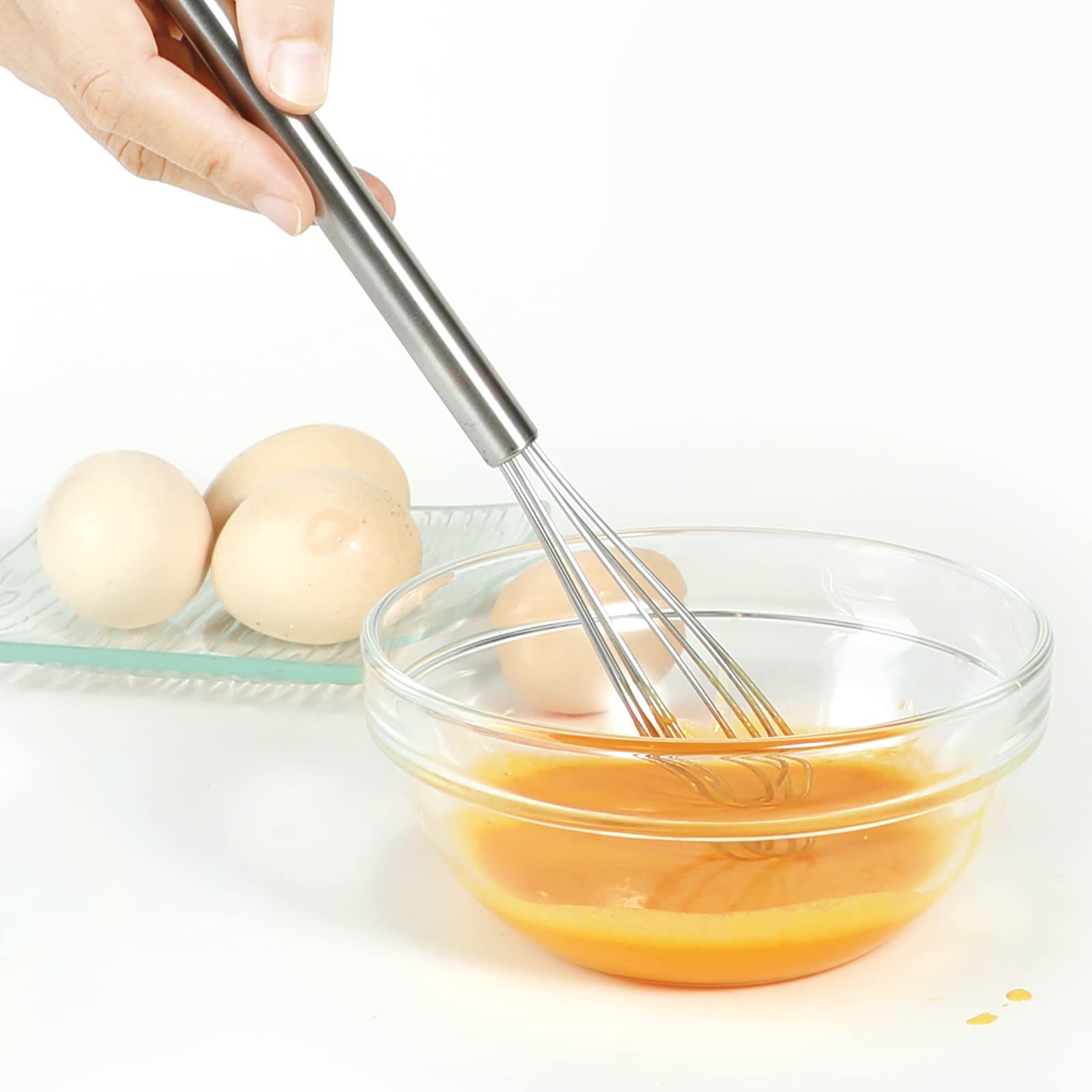 Webake Mini Whisks Set Of 2, Stainless Steel Small Whisks Tiny Balloon Wire Whisk For Cooking Milk Egg Baking Blending Whisking