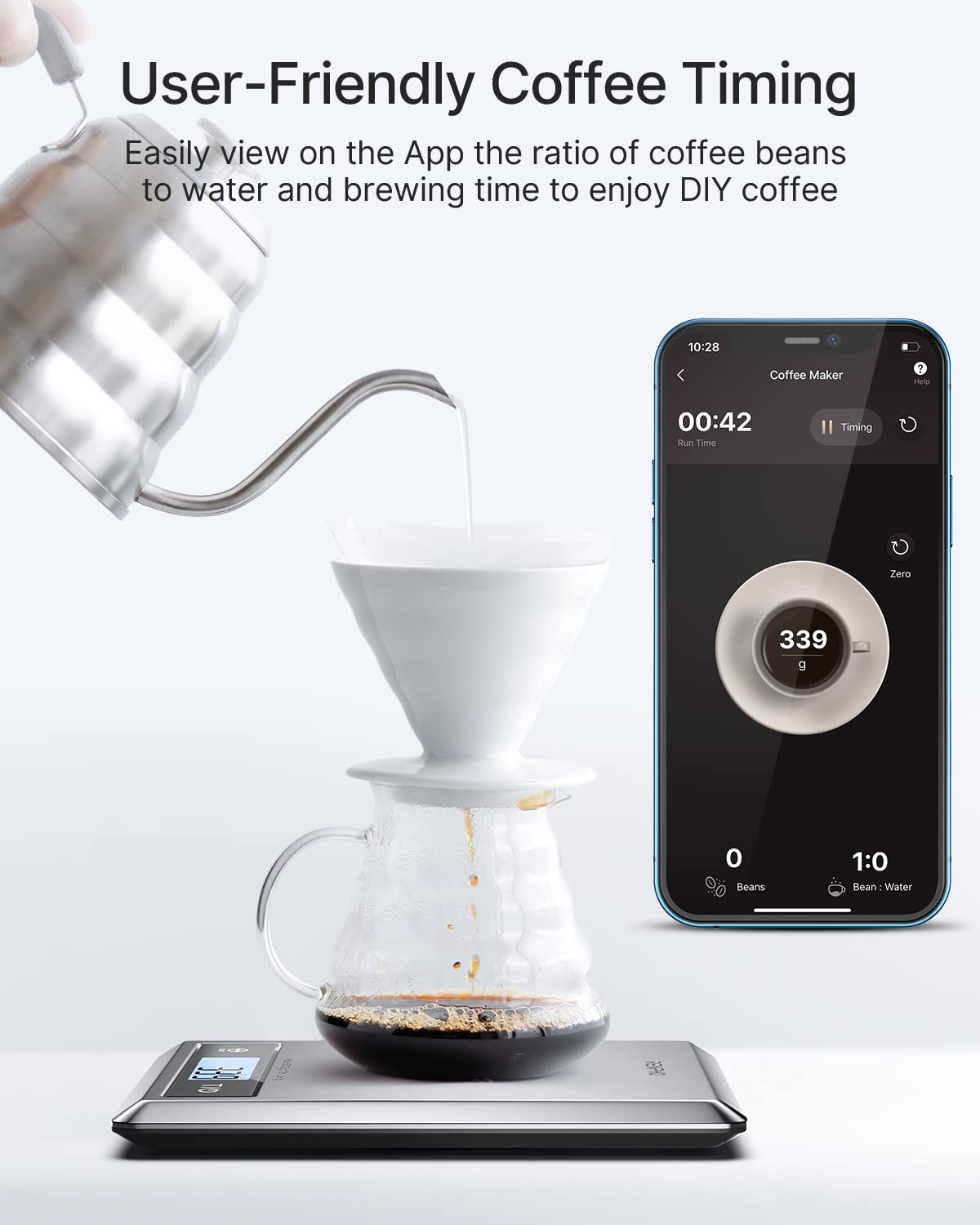 Renpho Digital Food Scale, Kitchen Scale Weight Grams And Oz For Baking, Cooking And Coffee With Nutritional Calculator For Keto