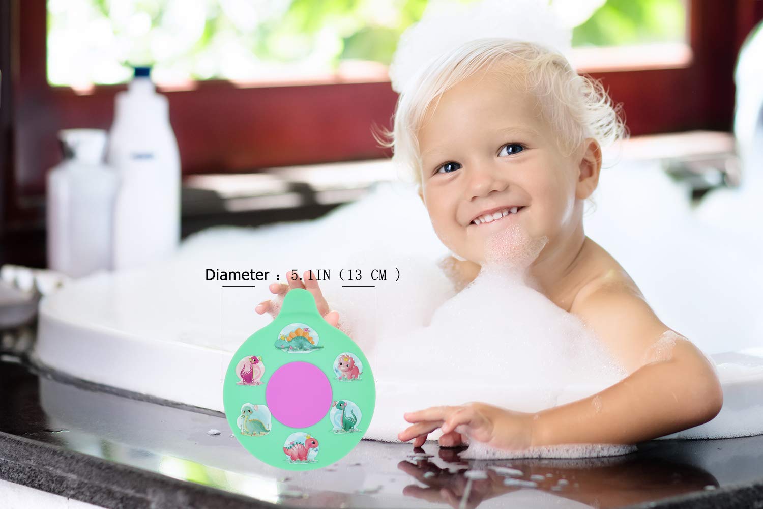 Wszcml Bathtub Drain Stopper, Silicone Tub Stopper Plug, Universal Bath Drain Cover, Beautiful Coral Reef Illustration, Kids Tot