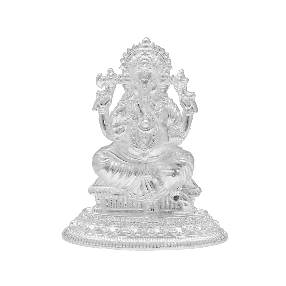 Sri Jagdamba Pearls Dealer 8 Grams Silver Almighty Lord Ganesh Idol | Silver Idols Of Gods, Murti, Suitable To Store In Pooja Ro
