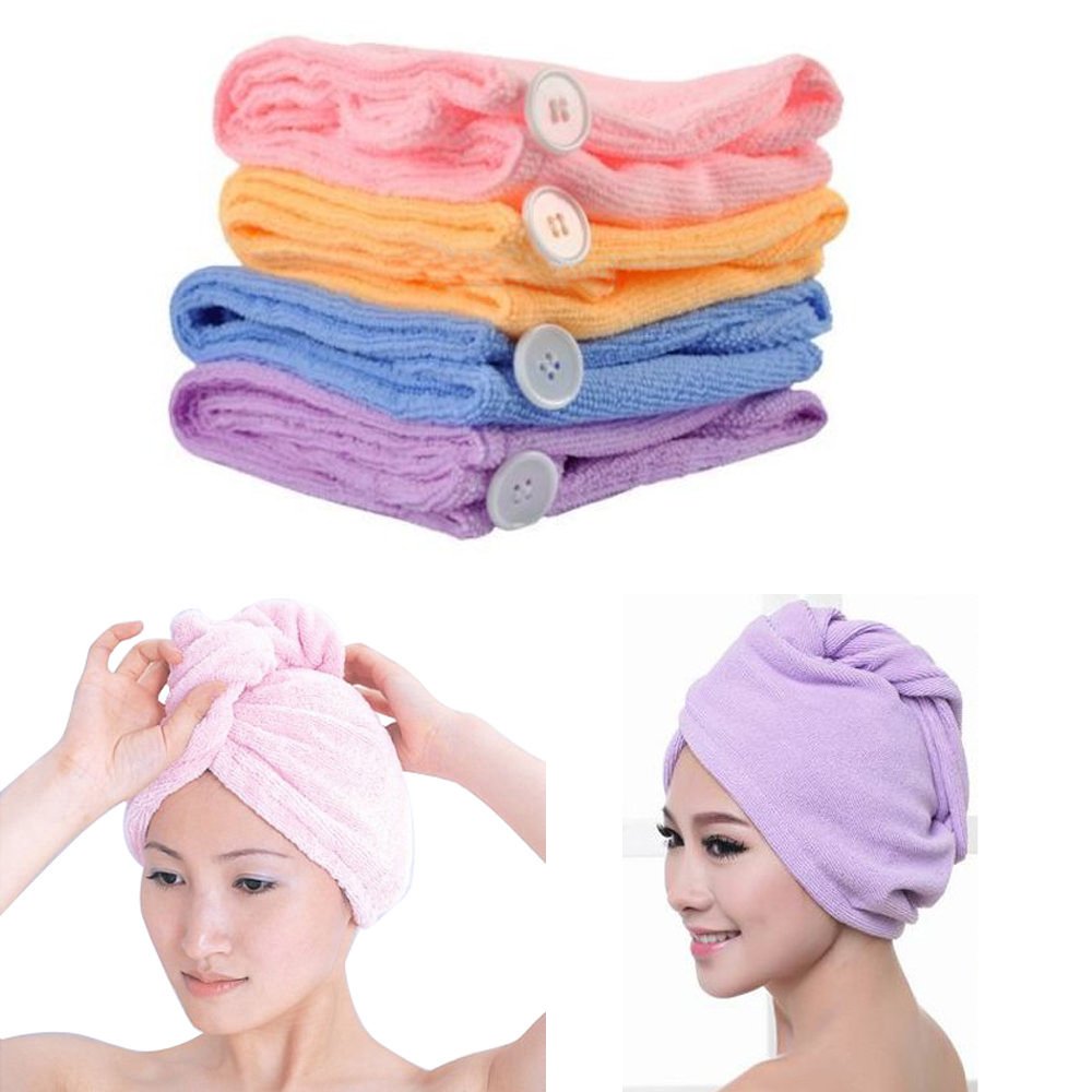 Twiclo Microfiber Hair Wrap Fast Dry Towel Drying Bath Spa Head Soft Cap Turban Wrap Twist Dry Shower Hair Wrap Cap Hat Towel By