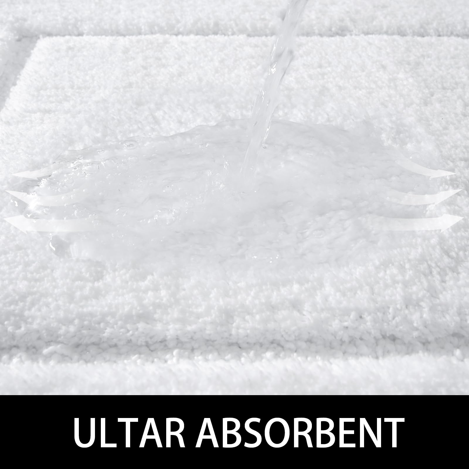 Lochas Luminous Non Slip Bathroom Rugs 32 X 20 Inch, Extra Soft And Comfy Bath Mats Rug, Absorbent Thick Microfiber Mat Carpets