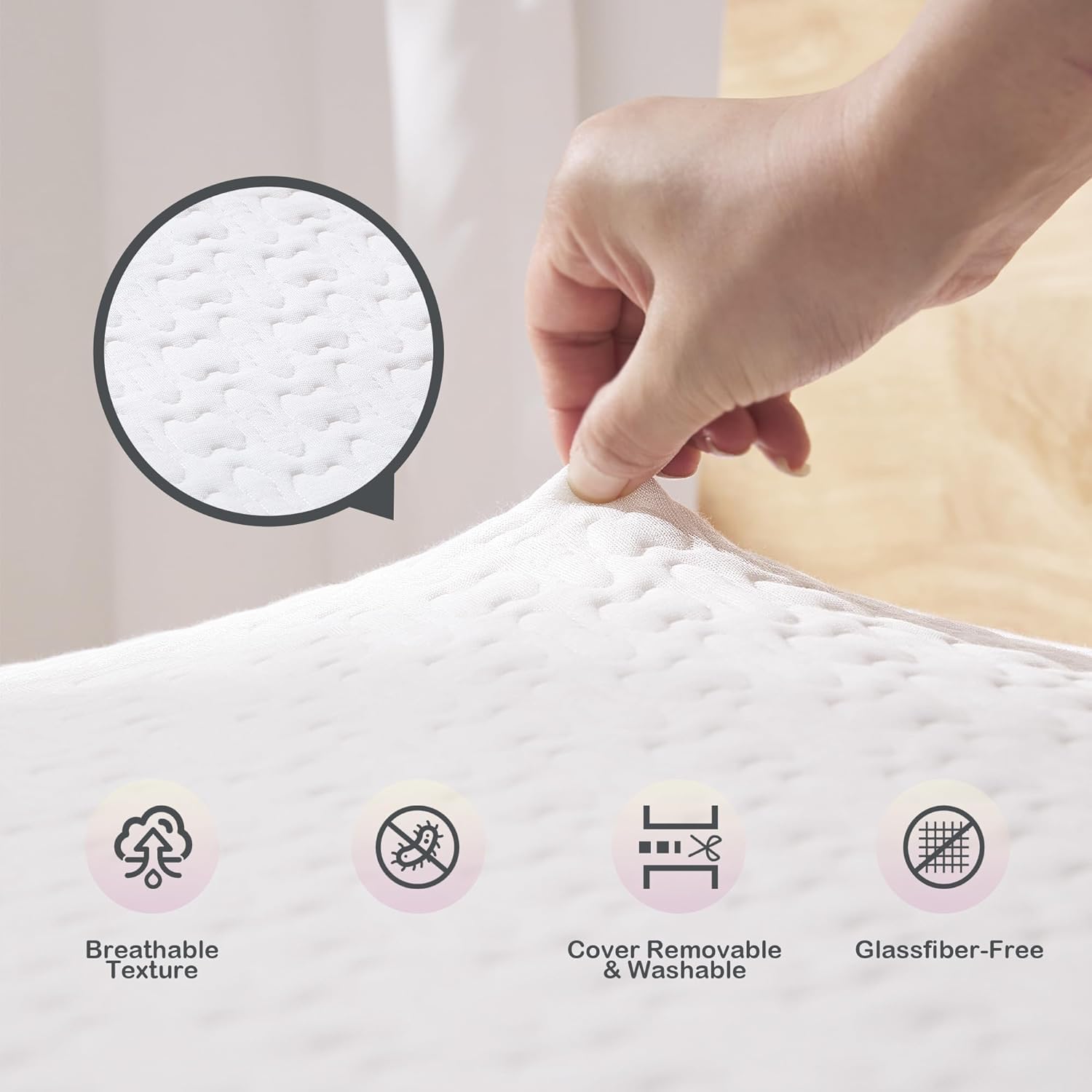 Breezerest Full Mattress 8 Inch Memory Foam Colchones Bed In A Box Medium Firm Cooling Gel Green Tea Full Size Mattress With Bre