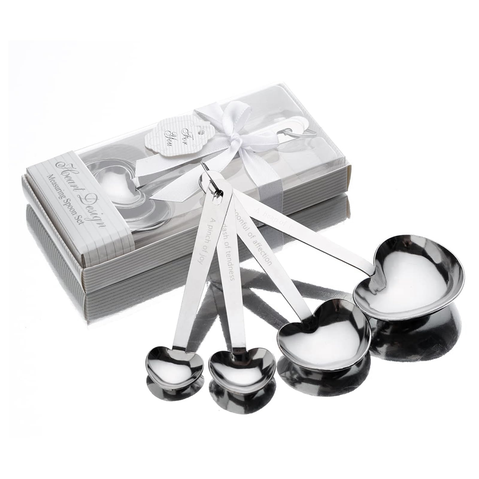 30 Packs Love Design Heart Shape Measuring Spoon Set For Bridal Shower Favors Wedding Favors,Gifts, Decorations And Souvenirs Fo