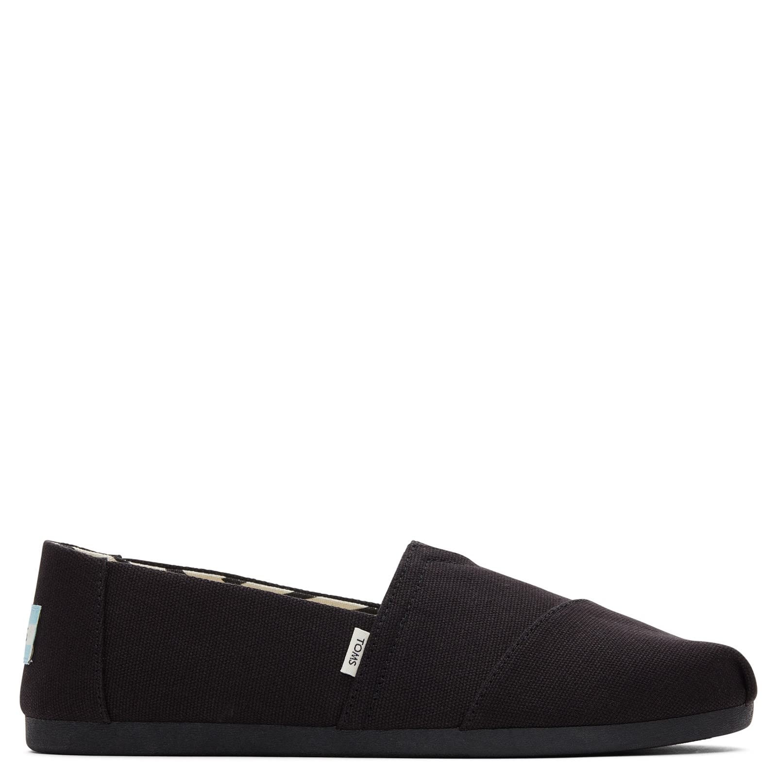 Toms Womens, Alpargata Recycled Slip-On - Wide Width Solid Black 8 W