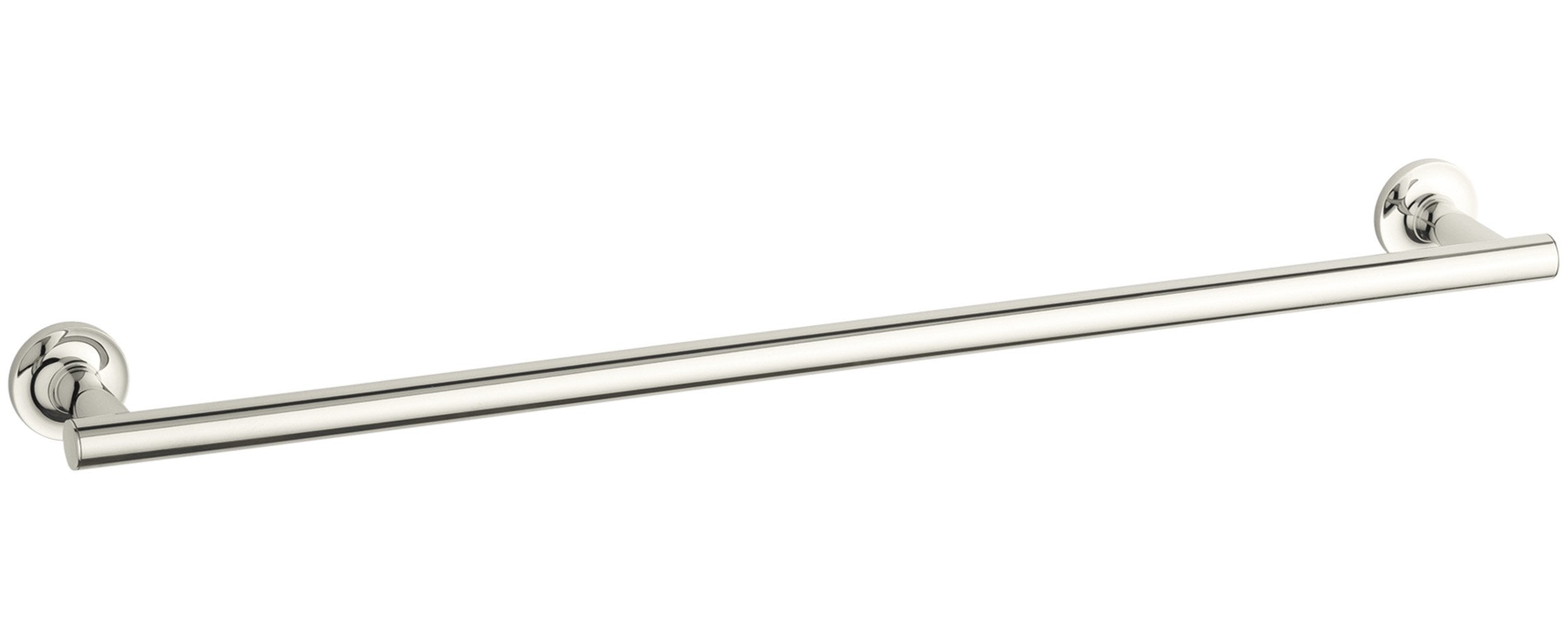 Kohler 14436-Sn Purist 24 Towel Bar For Bathroom Wall, Wall-Mount Towel Rack, Bathroom Towel Holder, Vibrant Polished Nickel