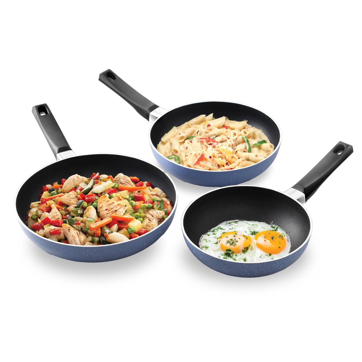 Hawkins 3-Piece Futura Nonstick Quik Gift Set | Induction & Gas Compatible | Rivet-Less Design For Easy Cooking & Cleaning | Gre