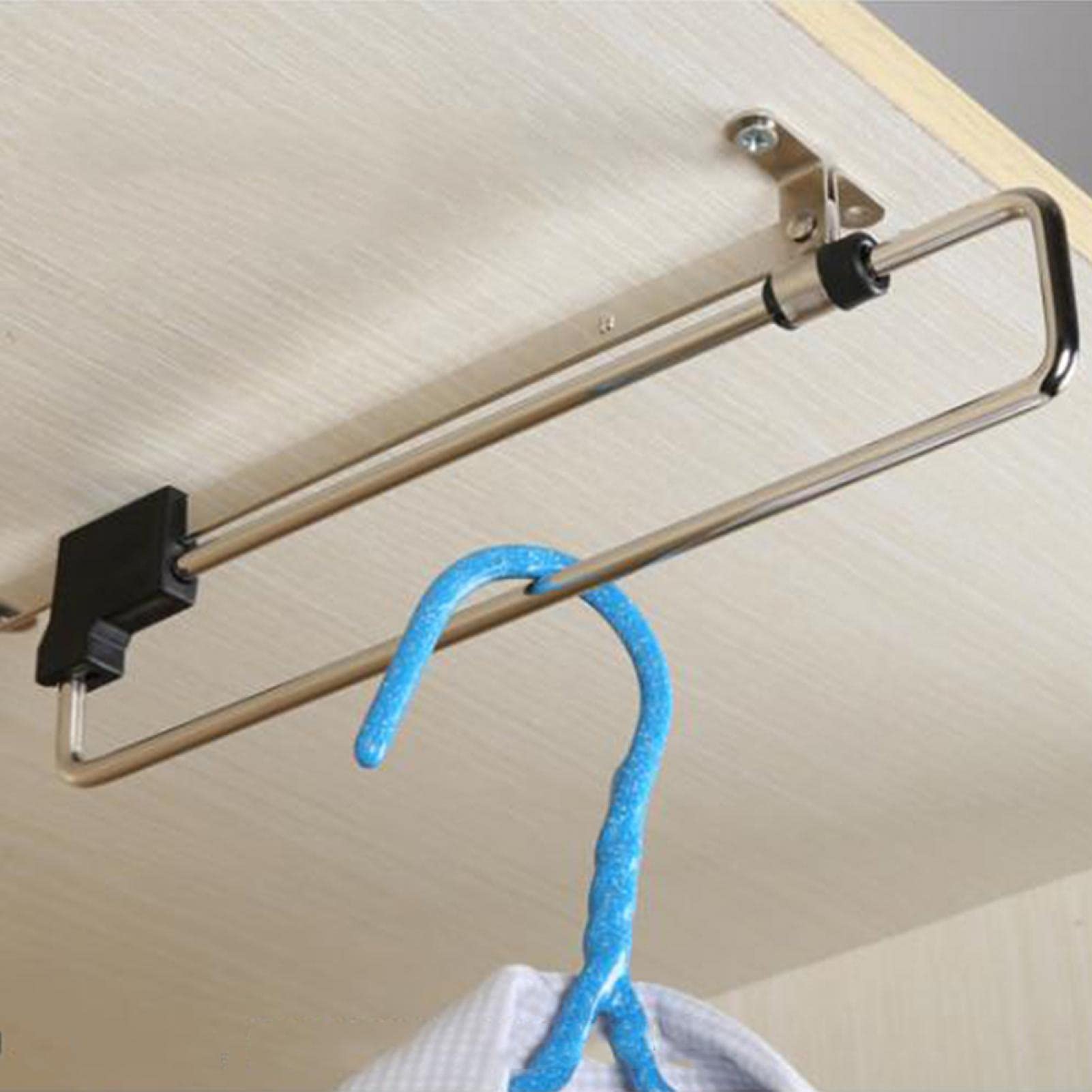 Retractable Closet Pull Out Rod Closet Valet Rod Extending Rail Pull Out Hanger Closet Valet Rod Rail Sliding Extending Telescop