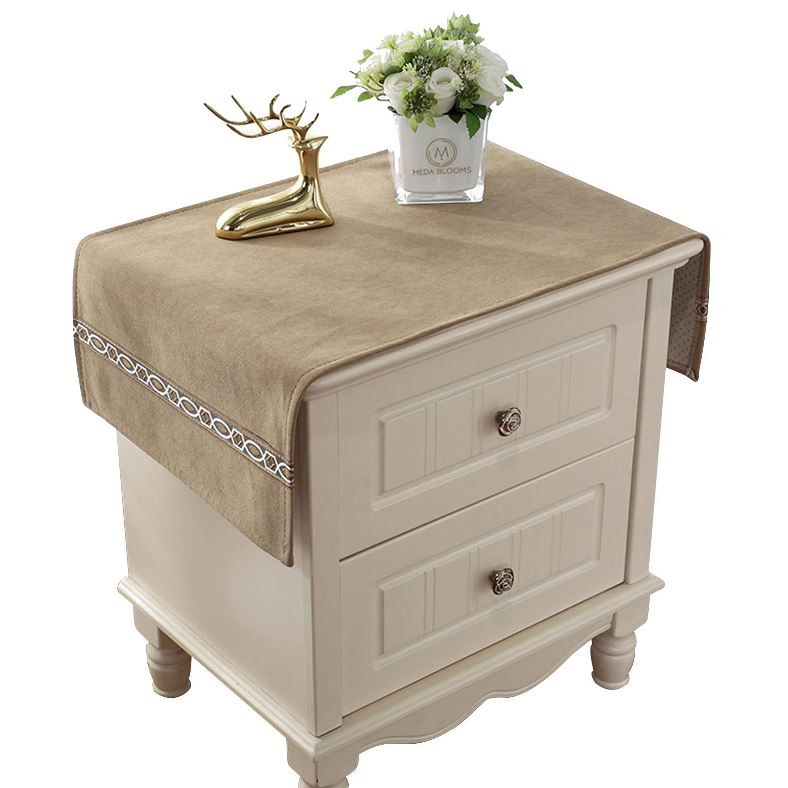 Comfeeling Bedside Tablecloth Table Dustcover Bedside Tablecover Bedside Tabletop Home Decoration Fabric Tablecloth Bedside Tabl