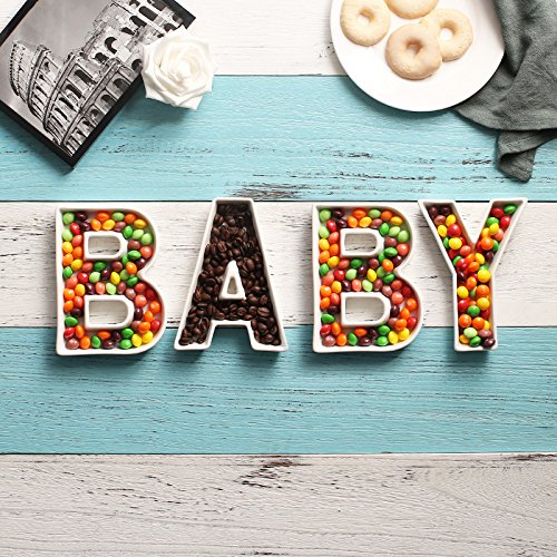 Coffeezone Name Plates Small Letter Dishes For Candy And Nuts, Home Decoration For Party (Letter A)