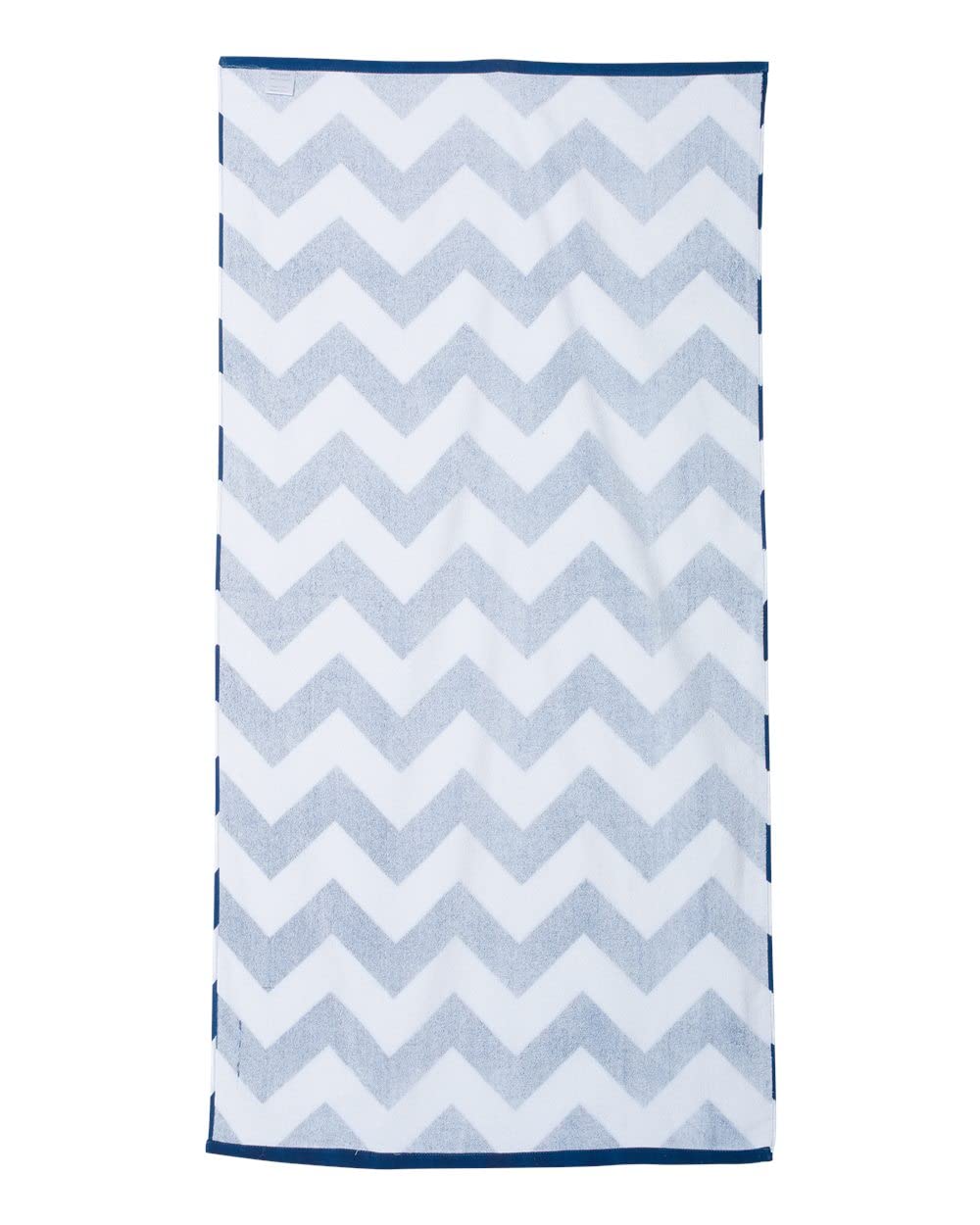 Carmel Towel Company Chevron Velour Beach Towel - Navy  One Size