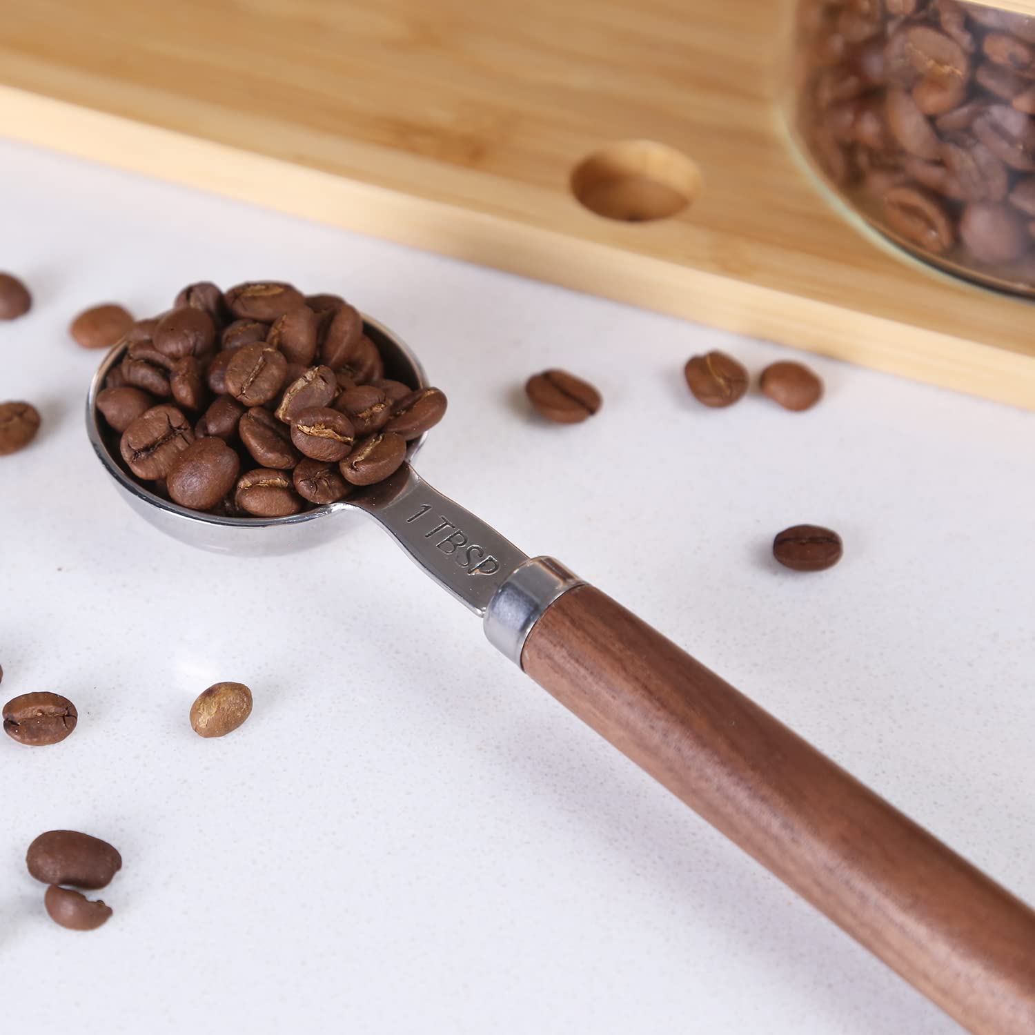 Kkc Airtight Tall Glass Coffee Sugar Jar Canisters With Hinged Lids For Countertop,Tall Glass Storage Containers With Scoop For