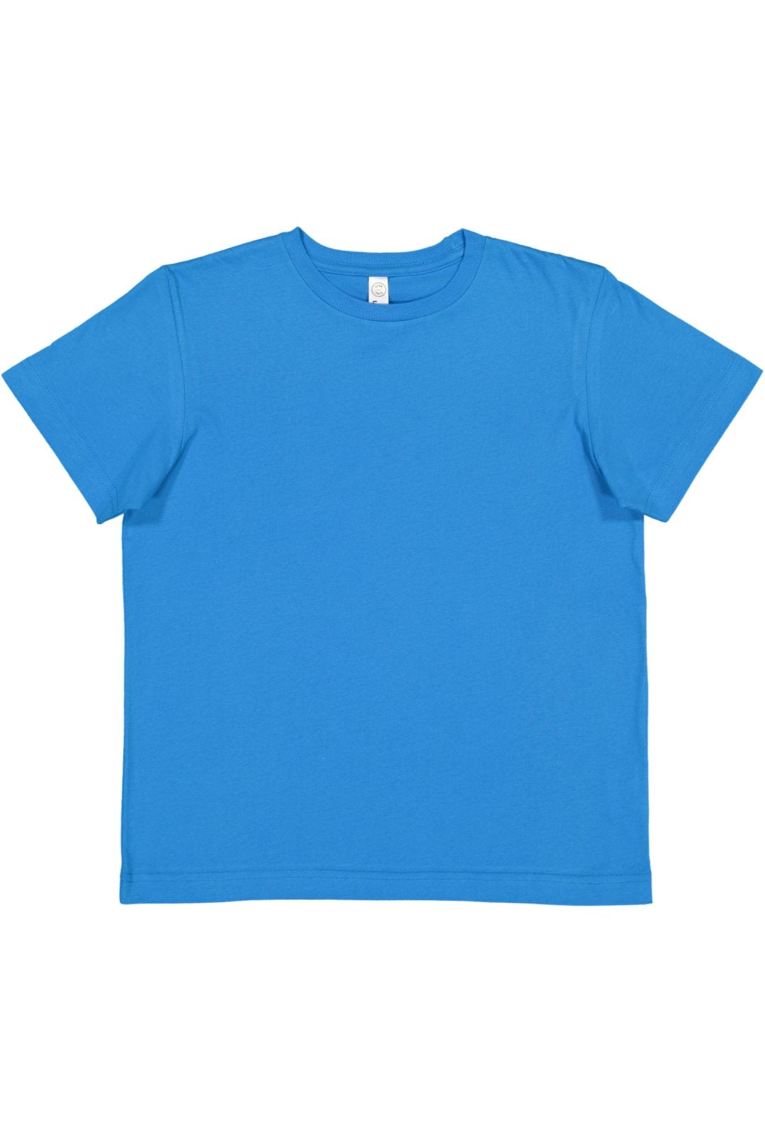 LAT Youth 100% Cotton Jersey Crew Neck Short Sleeve Tee, Cobalt, Small