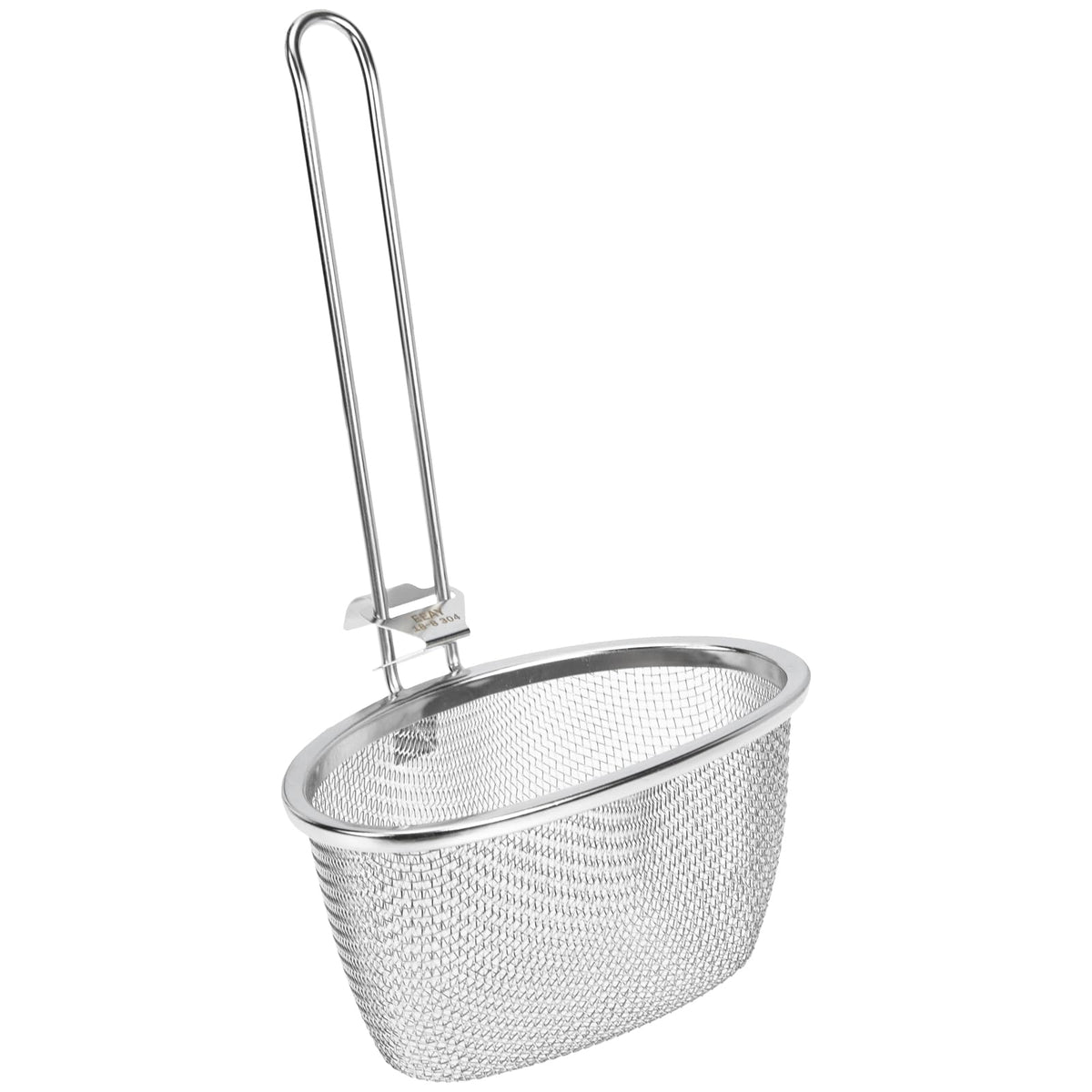 Hemoton Stainless Steel Fine Mesh Spider Strainer Mesh Pasta Basket Flat Cylinder Wok Colander Fry Basket For Pasta Noodles Dump