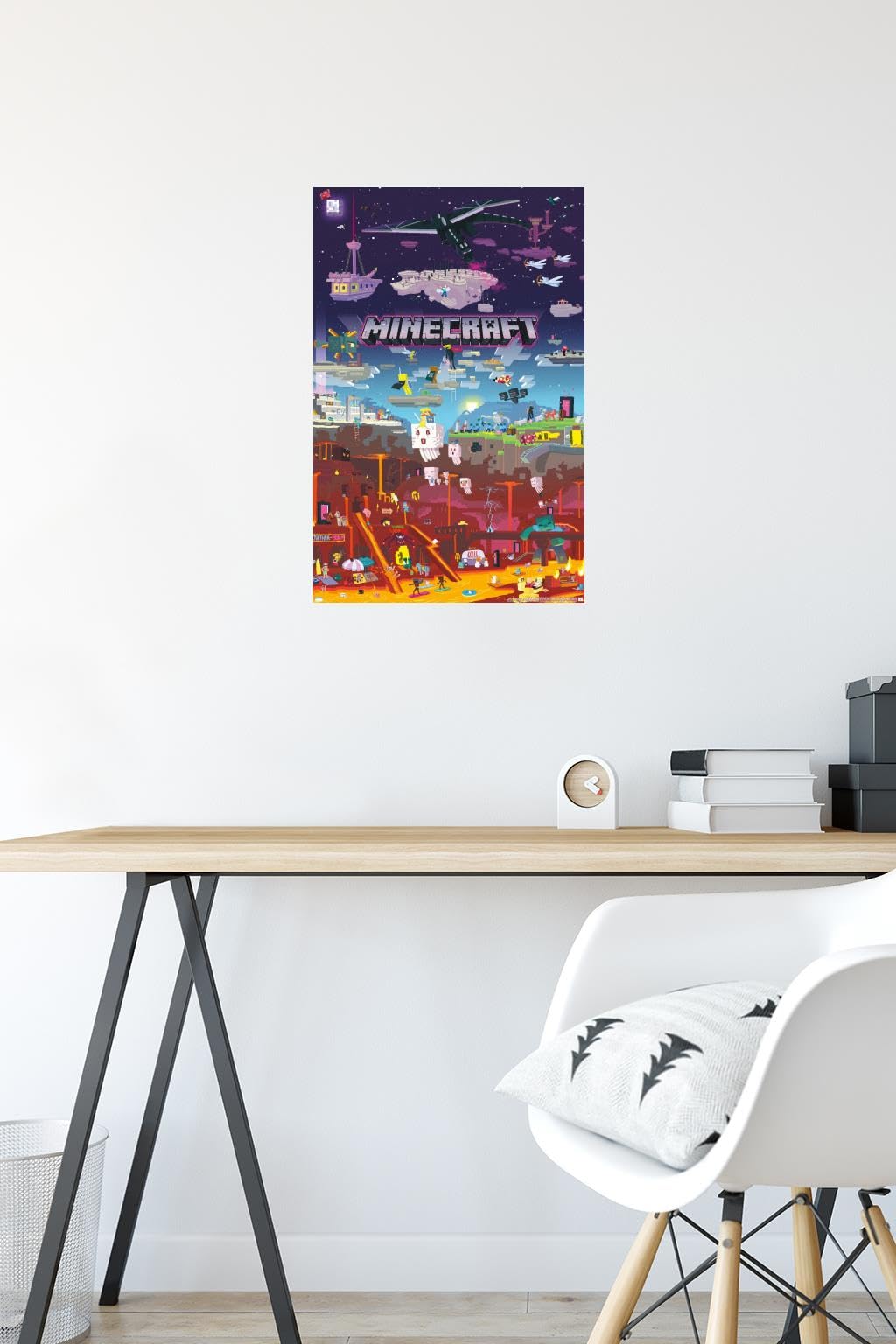 Trends International Minecraft - World Beyond Wall Poster, 14.725'' X 22.375'', Premium Unframed Version