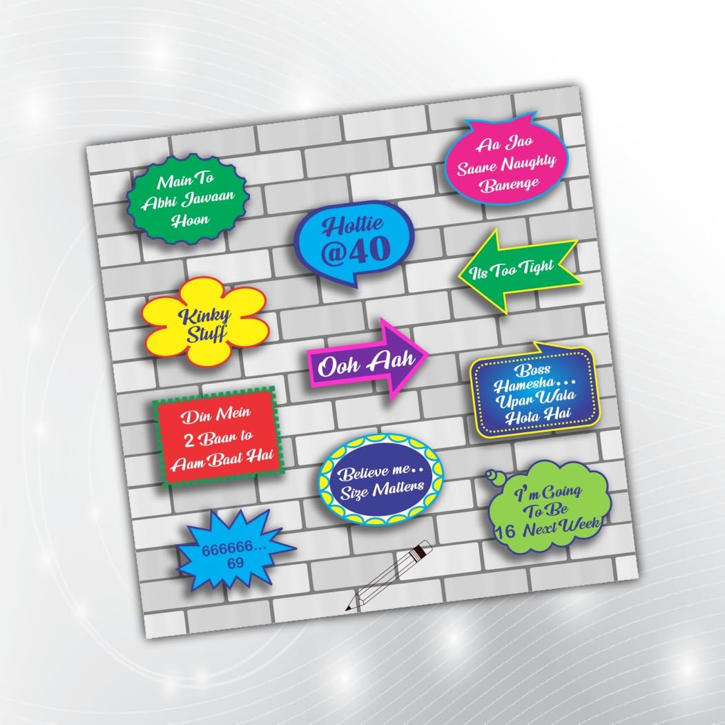 PartyStuff Naughty Theme Props  Naughty 40 Speech Bubbles (11 Cards)