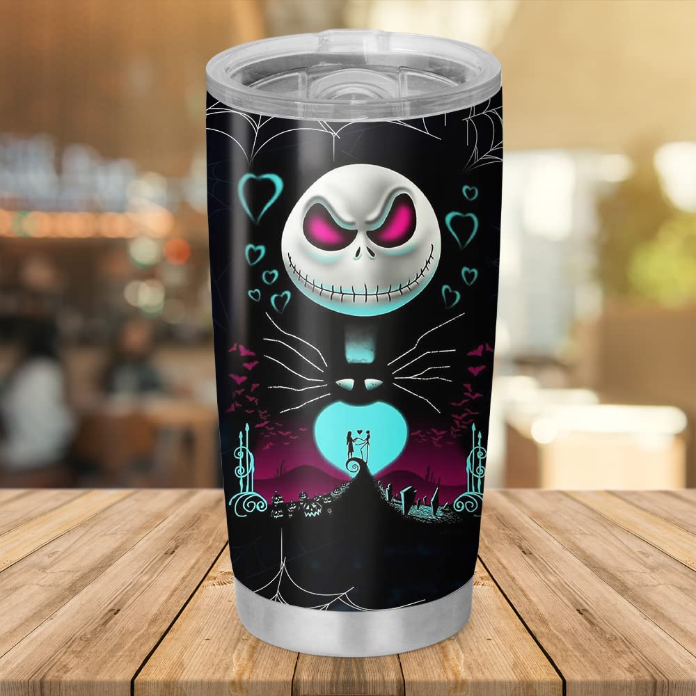 So Many Pets Personalized Sally&Jack Couple Nightmare Halloween Tumbler Valentine Gifts For Him Her Wife Husband 30Oz 20Oz Insul