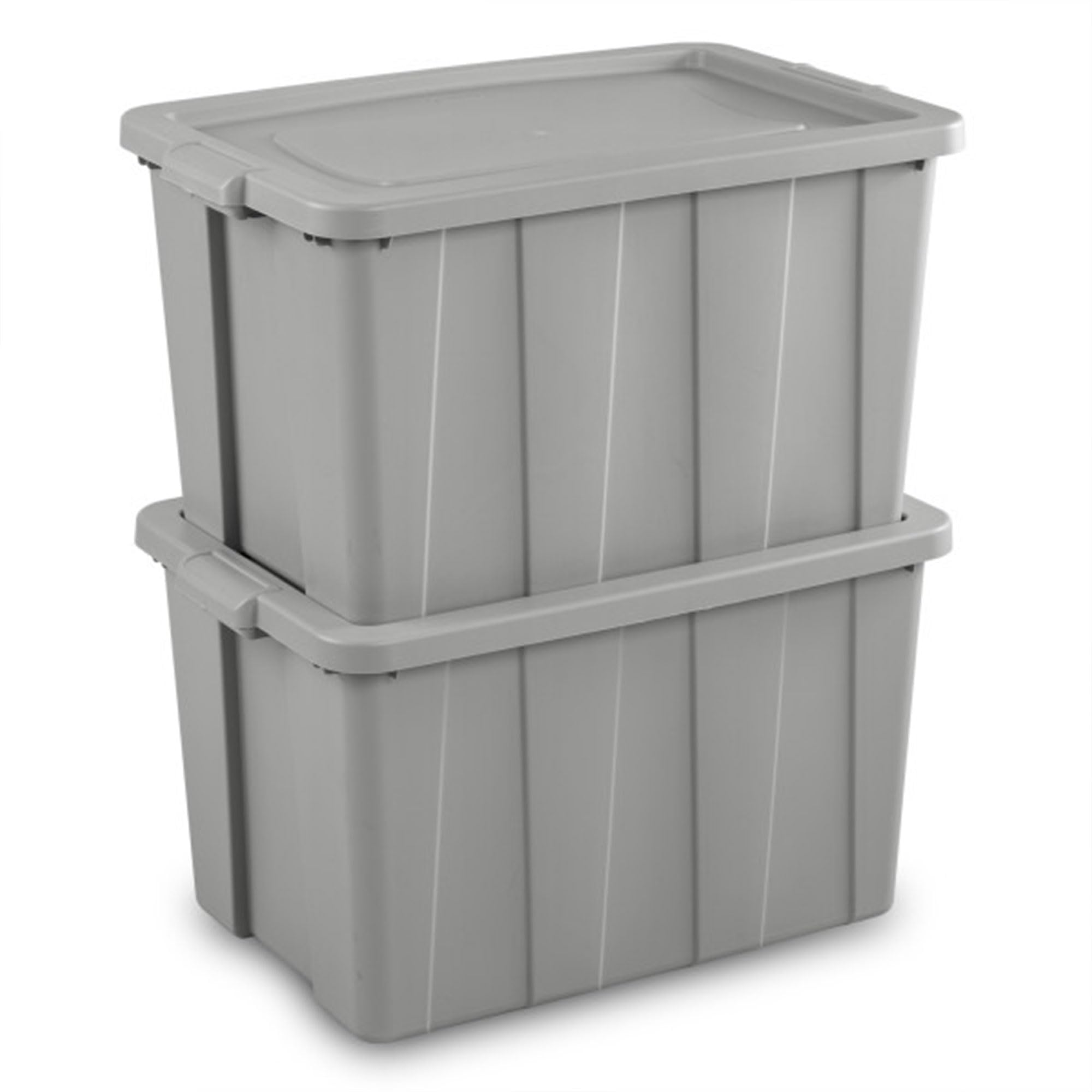 Sterilite 4 Pack Tuff1 Storage Tote, Stackable Plastic Bin With Lid, 30 Gallon
