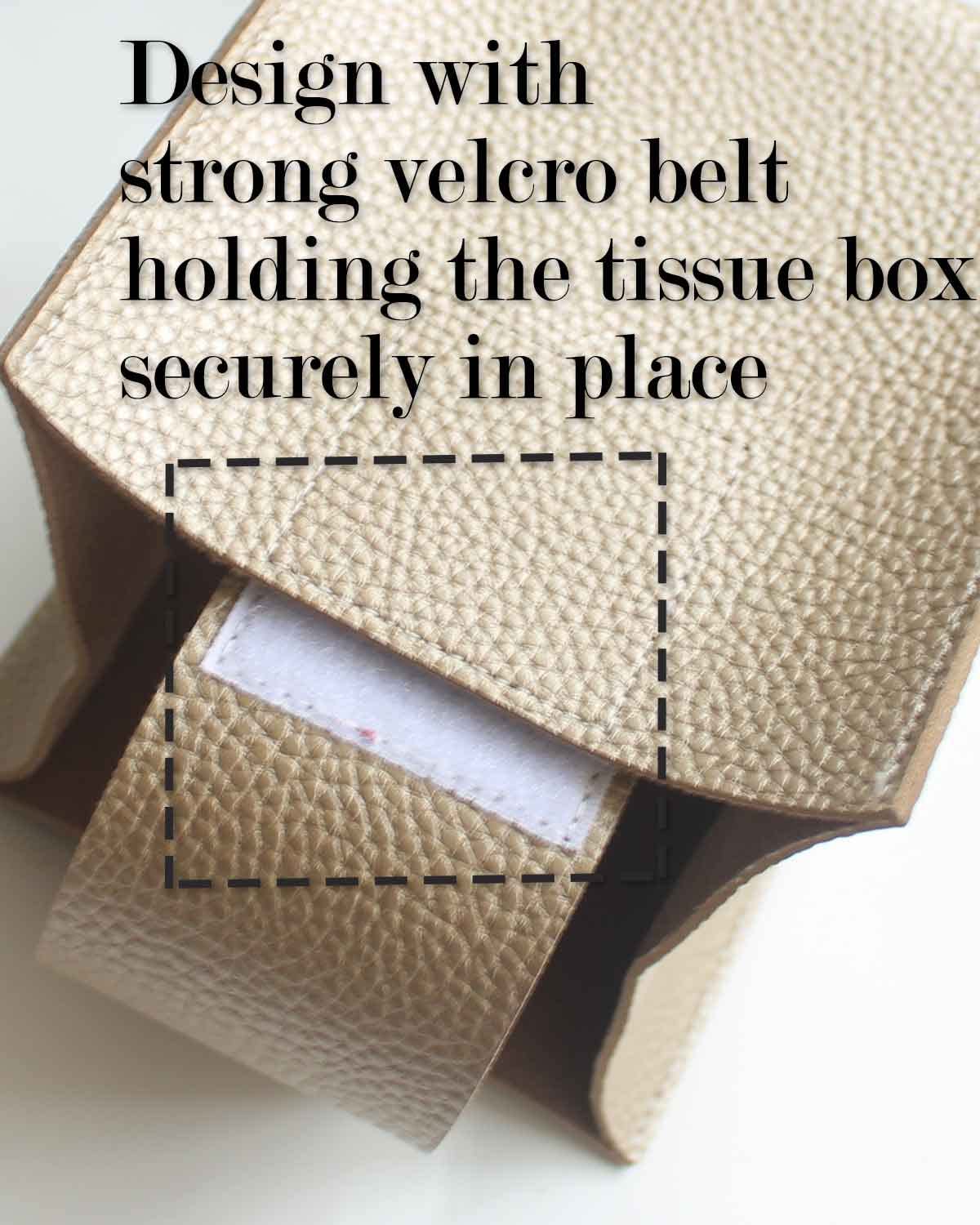 Gold Tissue Box Cover Rectangular - Plus Size Leather Tissue Box Holer With Bottom Belt Modern Pu Leather Long Rectangle Tissue