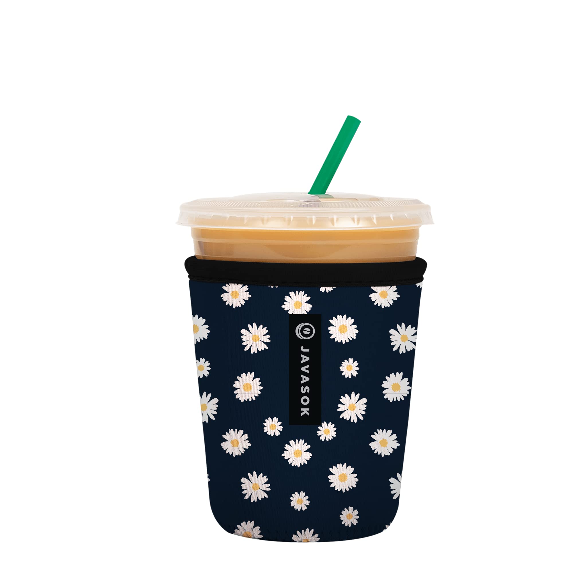 Sok It Java Sok Iced Coffee & Cold Soda Insulated Neoprene Cup Sleeve (Daisy Chain, Small: 16-20Oz)