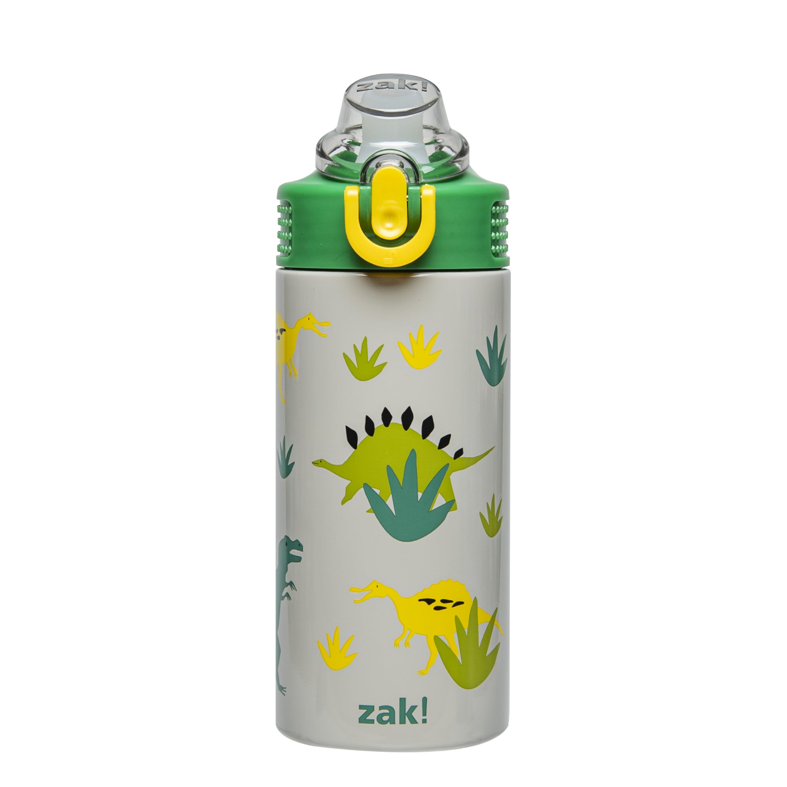 Zak Designs Sage Kids Water Bottle For School, Travel or At Home, 14oz Stainless Steel Water Bottle With Straw, Handle, and Leak