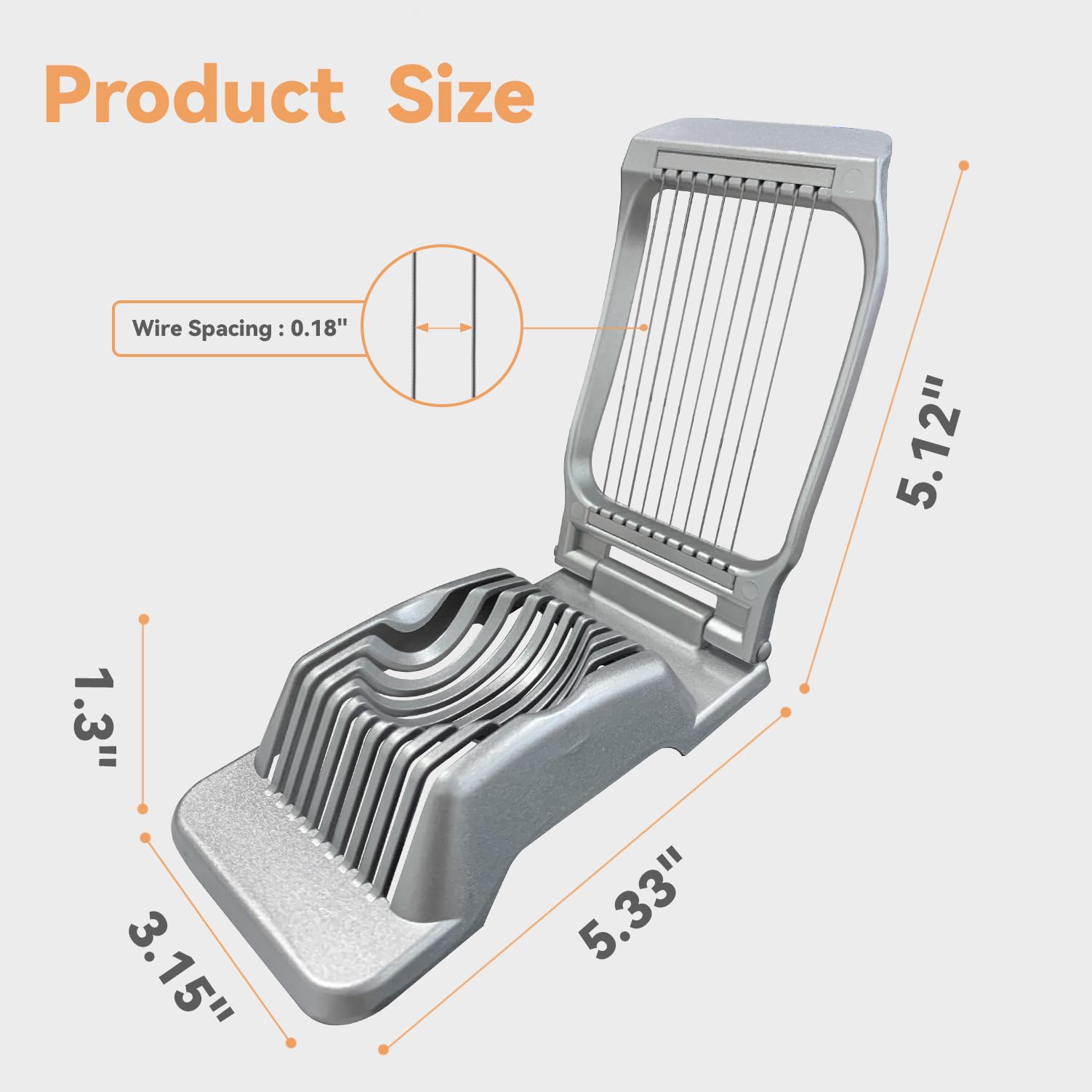 Egg Slicer For Hard Boiled Eggs Heavy Duty Fruit Egg Cutter With Stainless Steel Wire