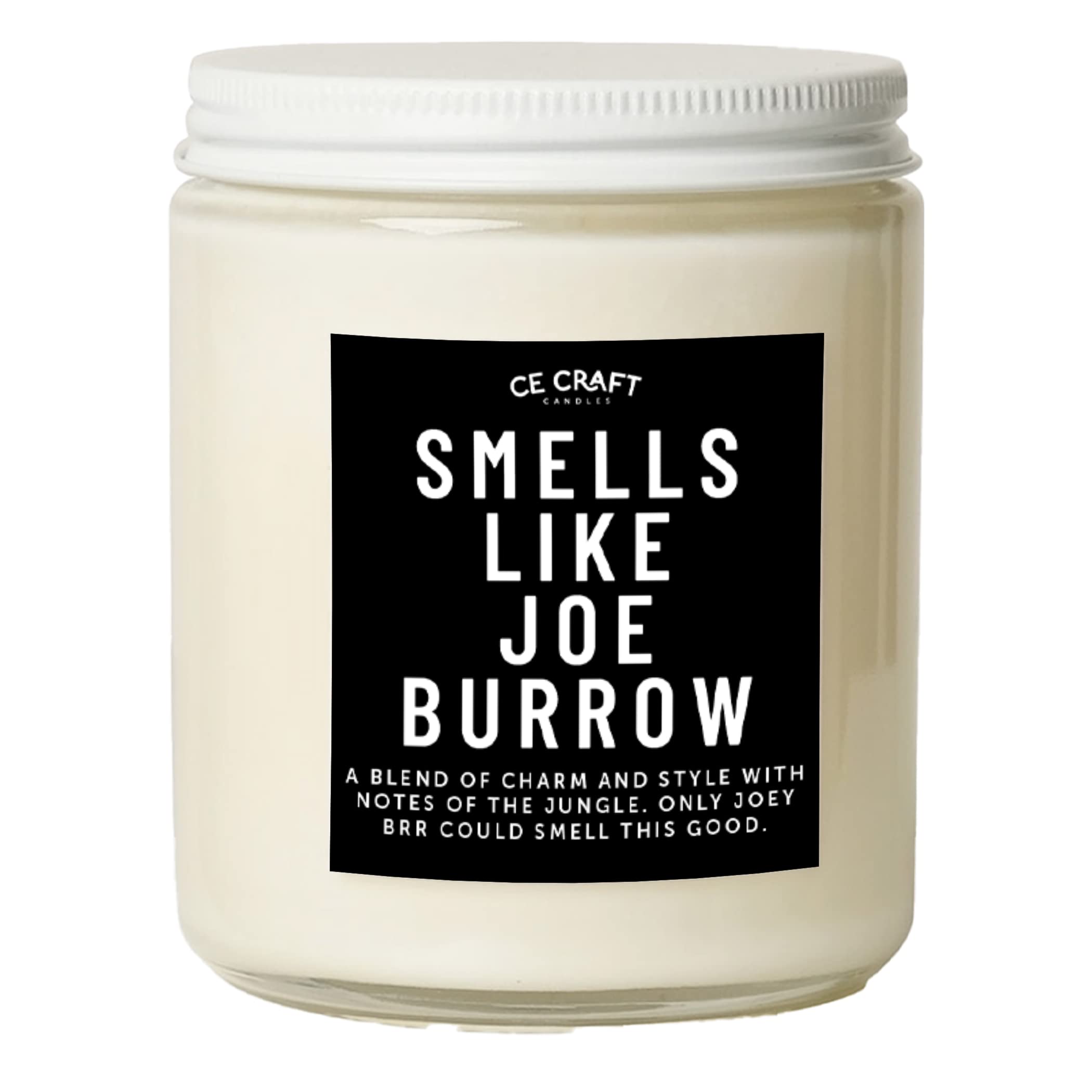 CE Craft - Smells Like Joe Burrow Candle - Football Themed Candle, Gift for Burrow Fan, Gift for Her, Celebrity Prayer Candle, G