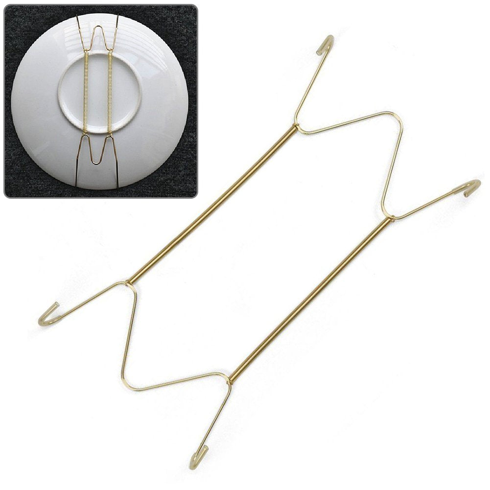 2 Pieces Wall Plate Hanger Decorative Dish Holder 8Inch/10Inch/12Inch/14Inch/16Inch Invisible Plate Dish Hanger Wall Display Hoo