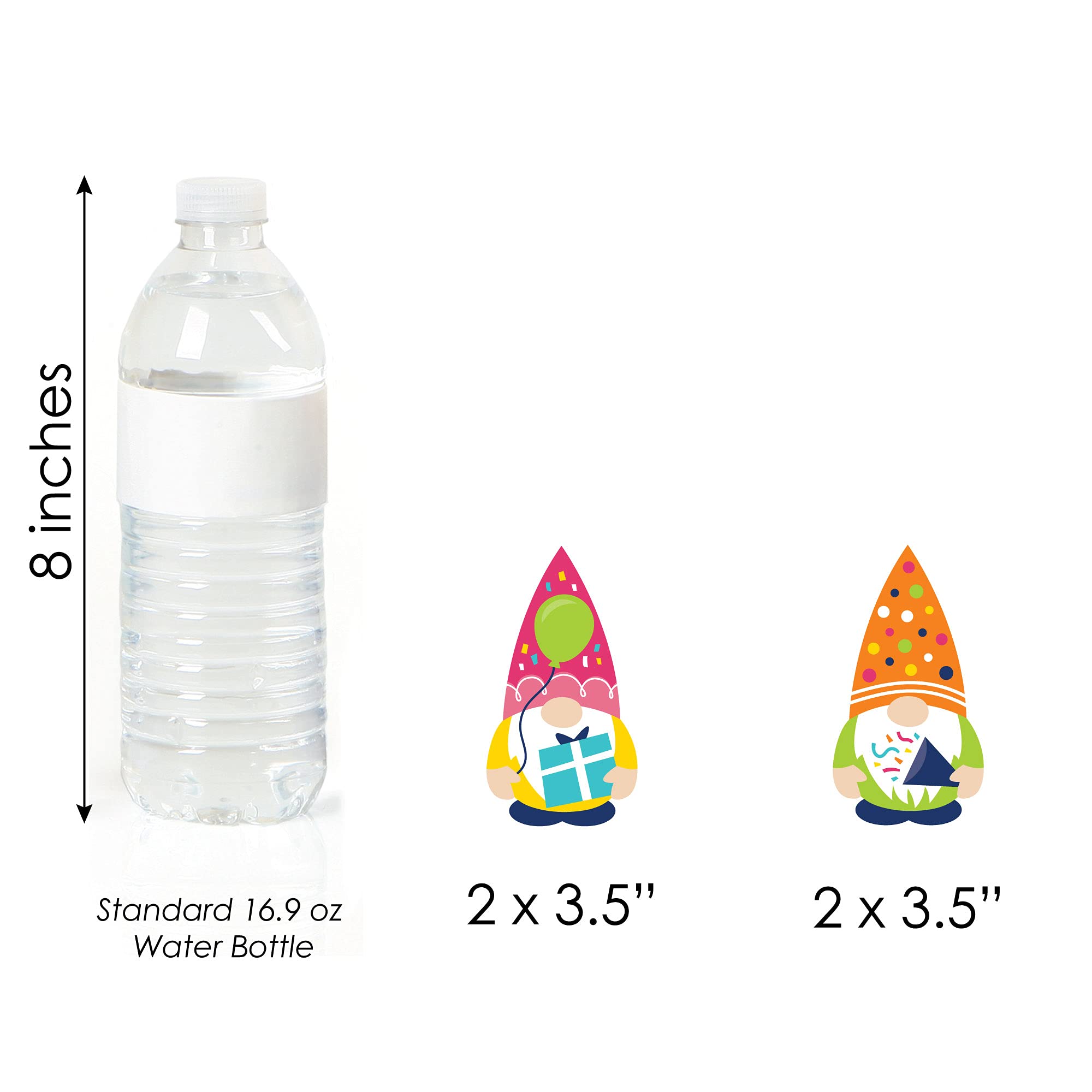 Big Dot Of Happiness Gnome Birthday - Diy Shaped Happy Birthday Party Cut-Outs - 24 Count