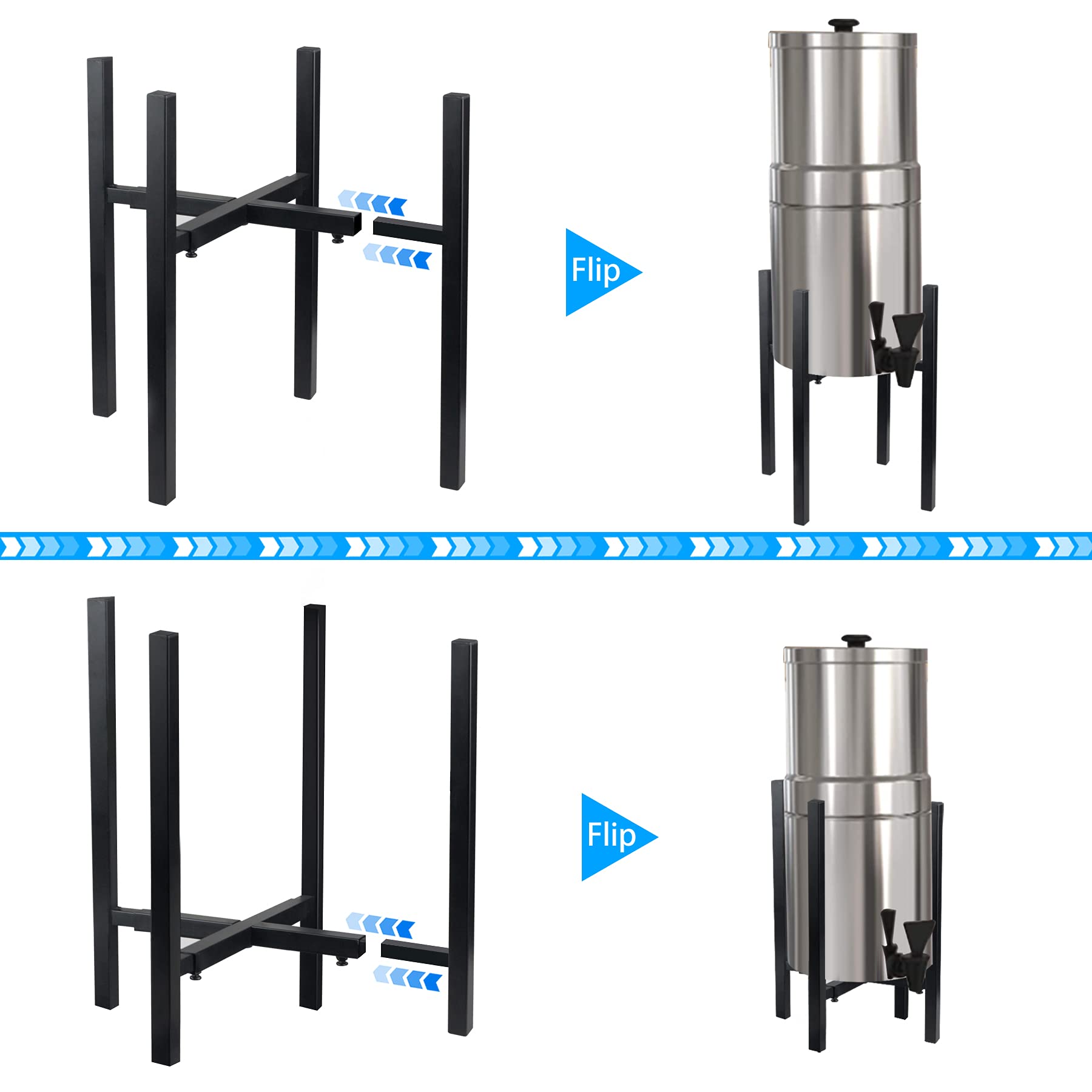Yiephiot Water Filter Dispenser Counter Stand Beverage Drink Dispensers Stand Fits Countertop Gravity Water Dispensers (Adjustab