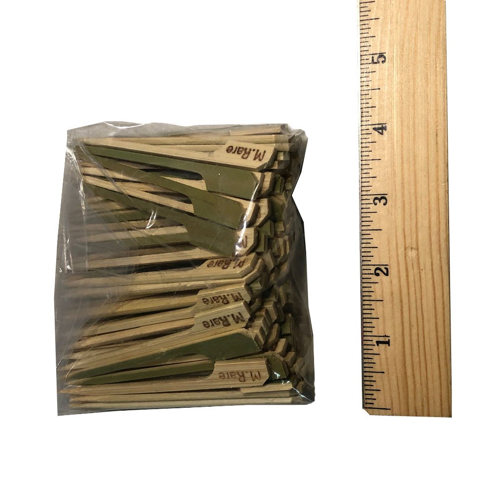 Eco Friendly Bamboo Steak Markers - Medium Rare - 1,000 ct