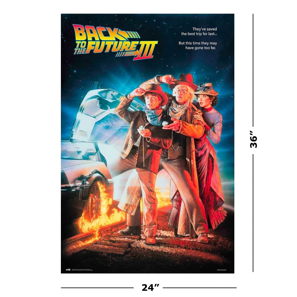 Back To The Future Parts I, Ii & Iii - Movie Poster Set (Regular Styles - Sans Credits) (Size: 24'' X 36'' Each)
