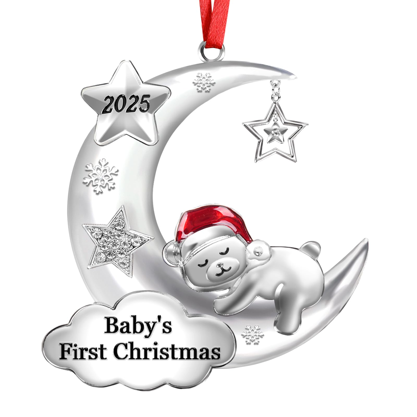 Baby's First Christmas Ornament 2025 Girl Boy Baby 1st Christmas Ornament for Newborn Christmas Keepsake Gifts Decorations