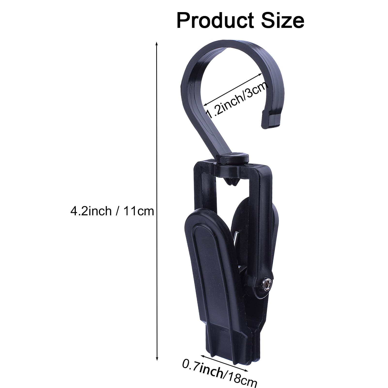 20 Pcs Super Strong Plastic Swivel Hanging Hooks, Curtain Clips, Clothes Pins, Beach Towel Clips, Home Swivel Laundry Clips For