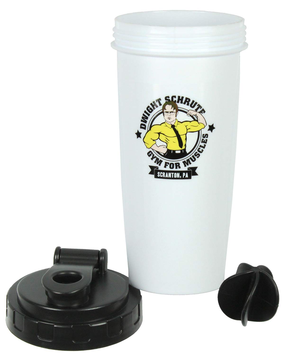 The Office Dwight Schrute Gym For Muscles 20Oz Protein Shaker Bottle