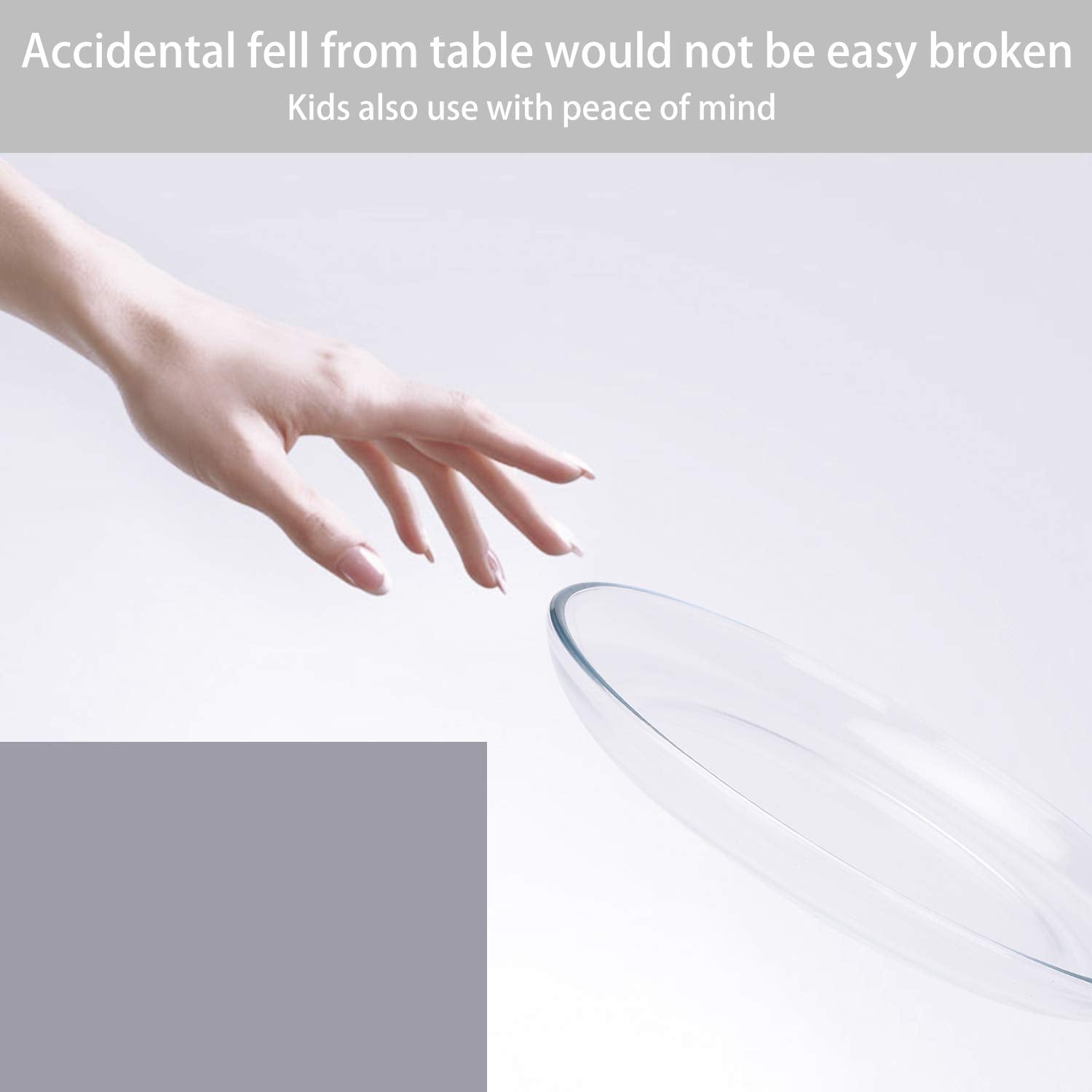 Foyo Oven Basics Glass Plate Set, 10 Inch Round Tempered Glass Pie Dish, Set Of 2