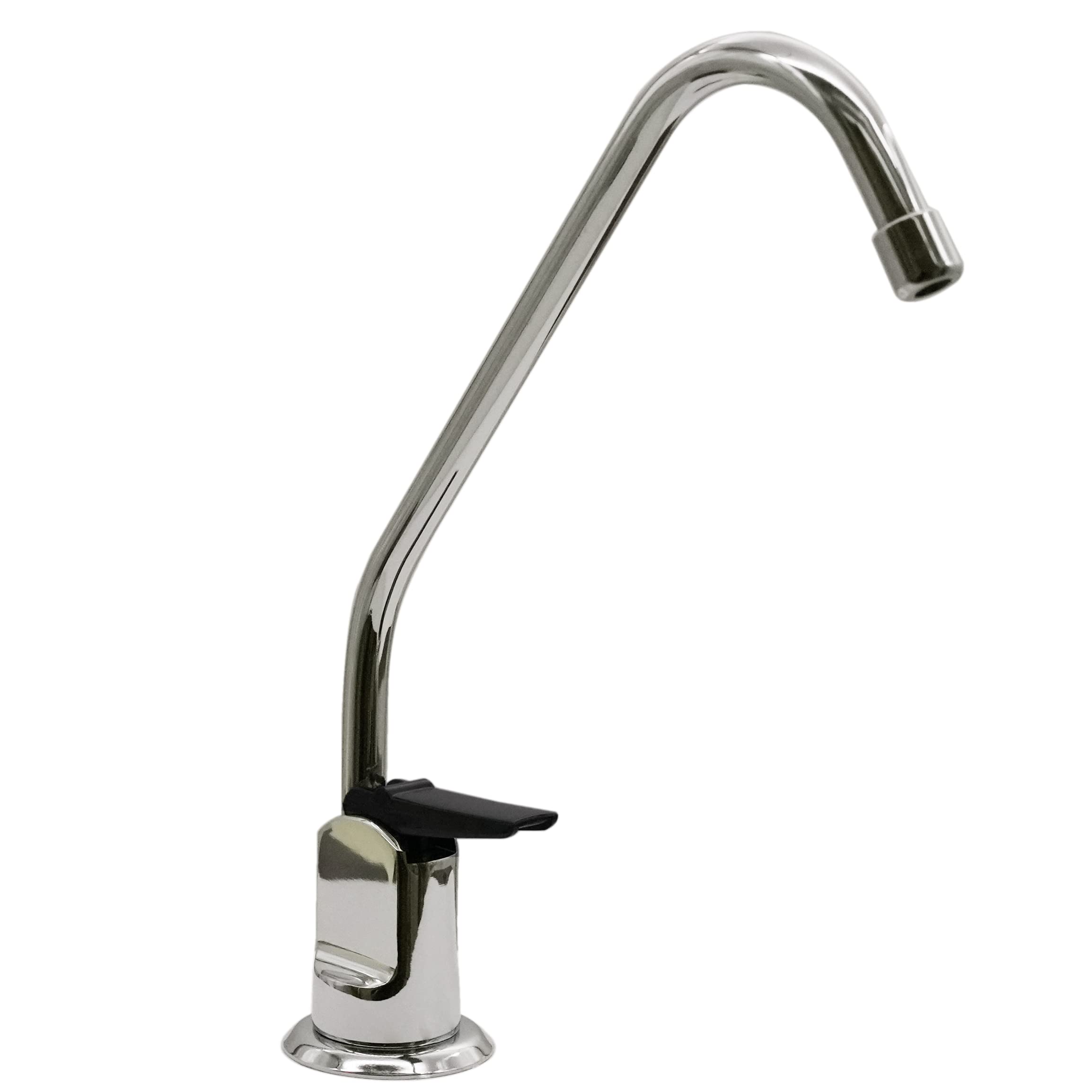 Westbrass D2031-NL-05 8 Touch-Flo Style Pure Cold Water Dispenser Faucet, 1-Pack, Polished Nickel